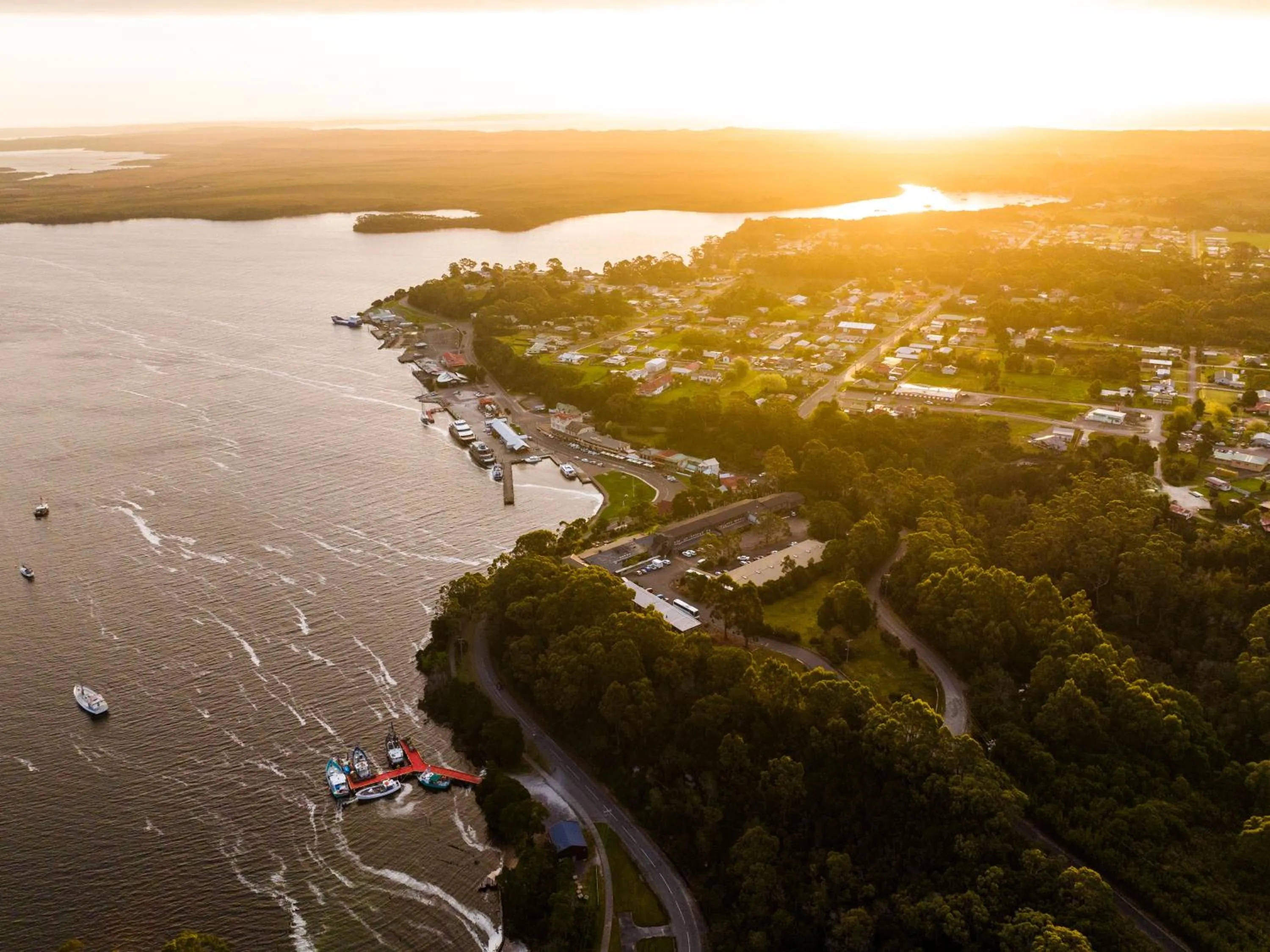 Bird's eye view in Strahan Village