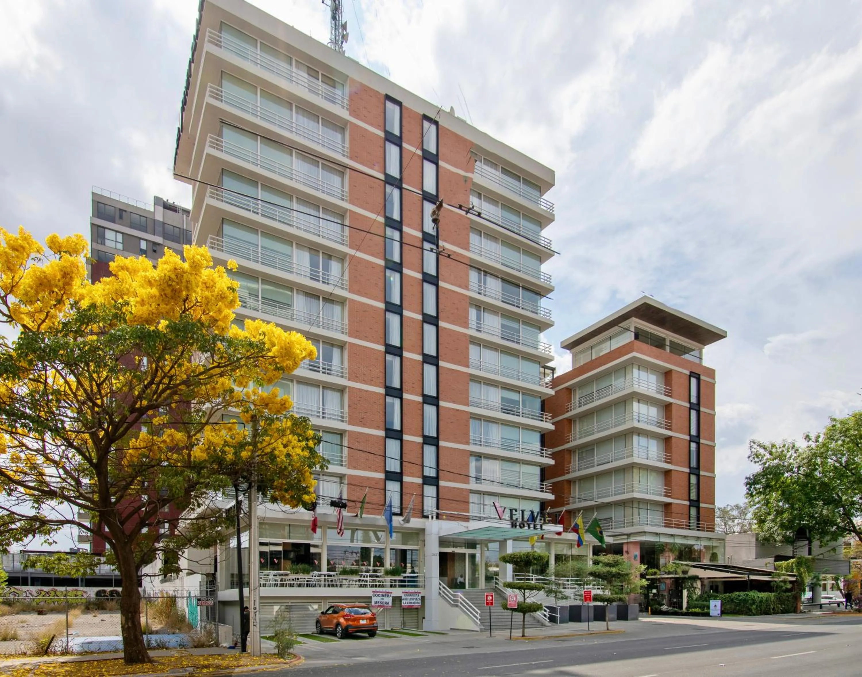 Facade/entrance in Hotel Velvet Plaza