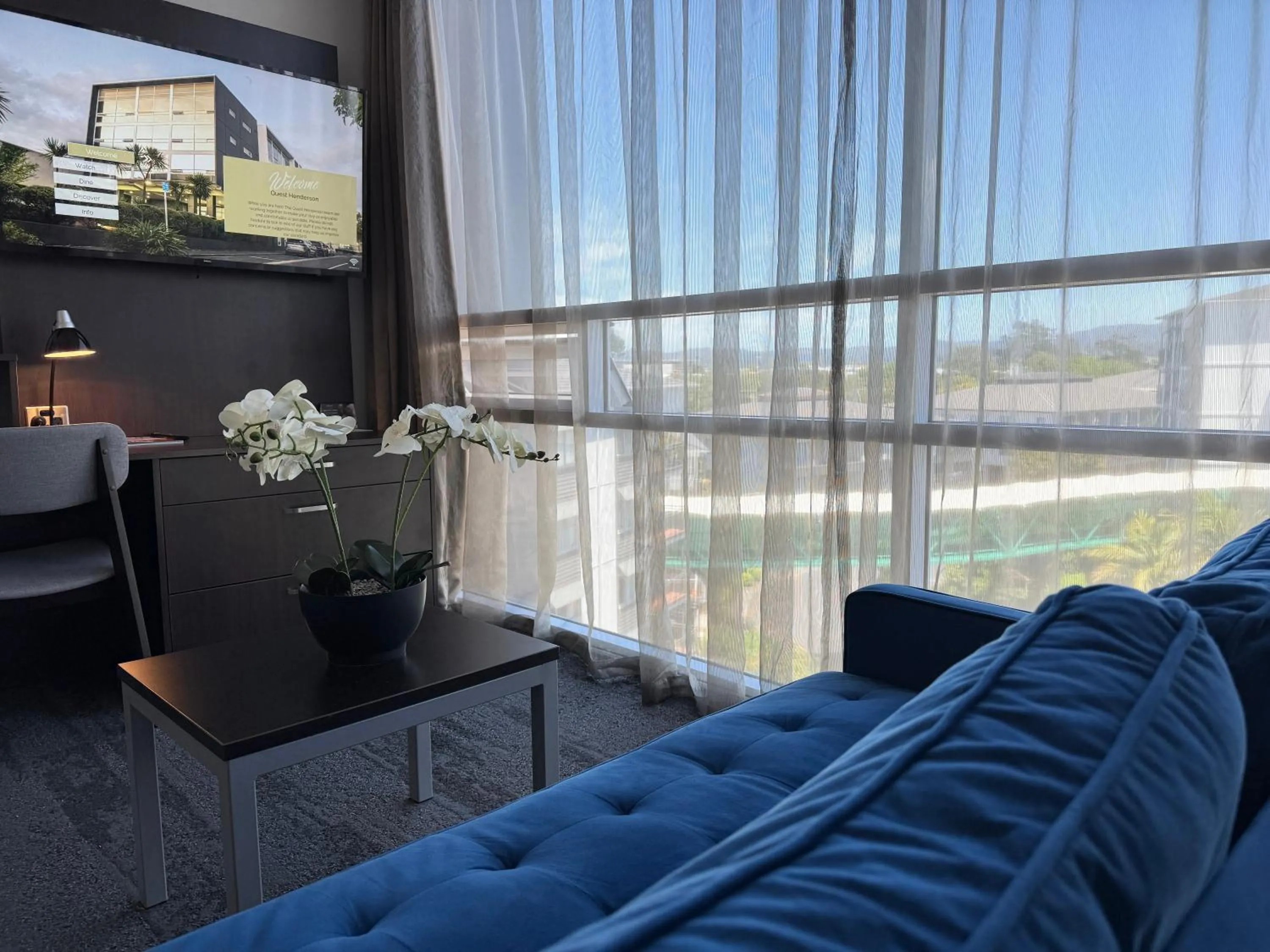 Living room in Quest Henderson, Auckland Apartment Hotel