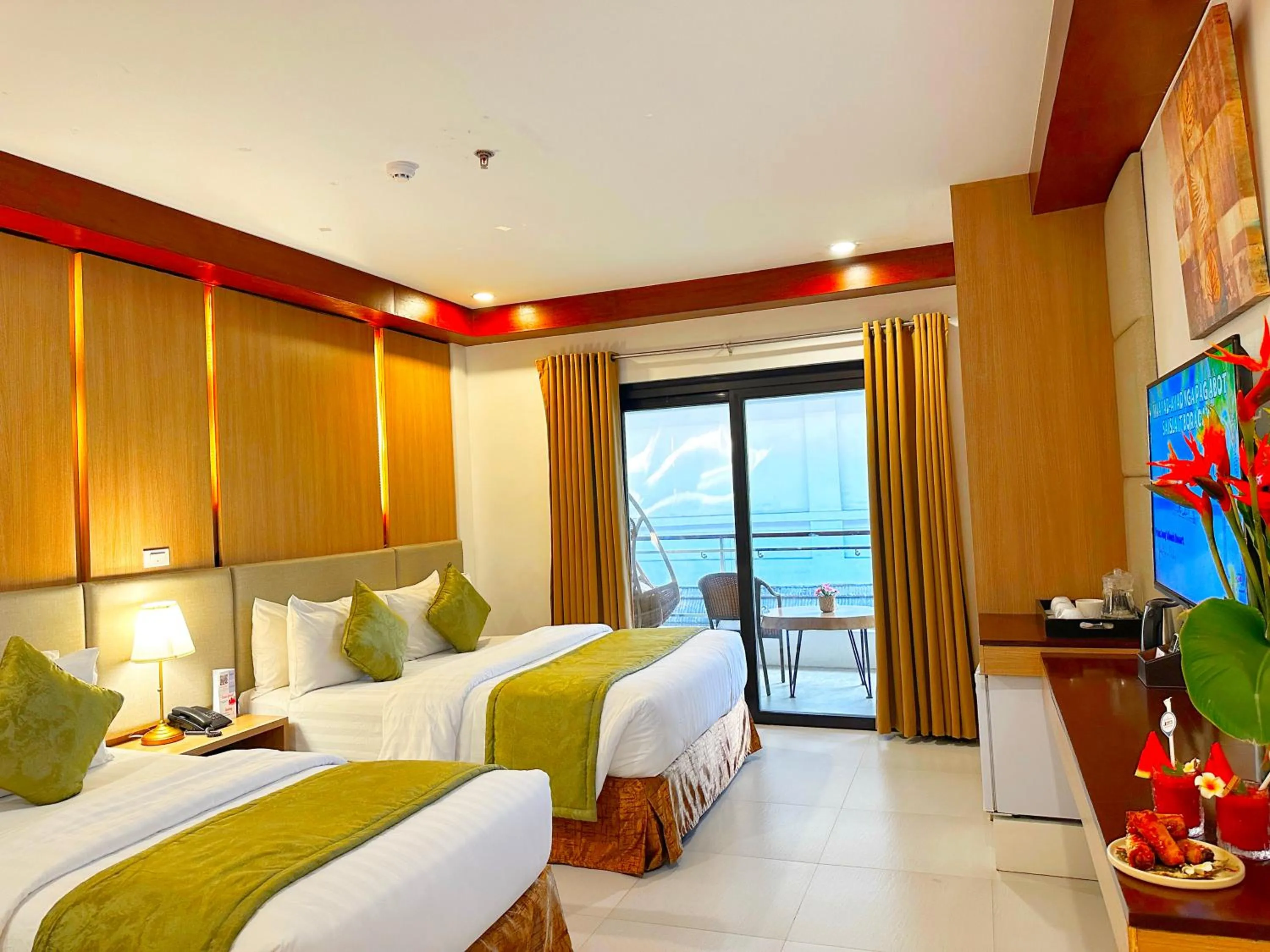 Bed in Jony's Beach Resort