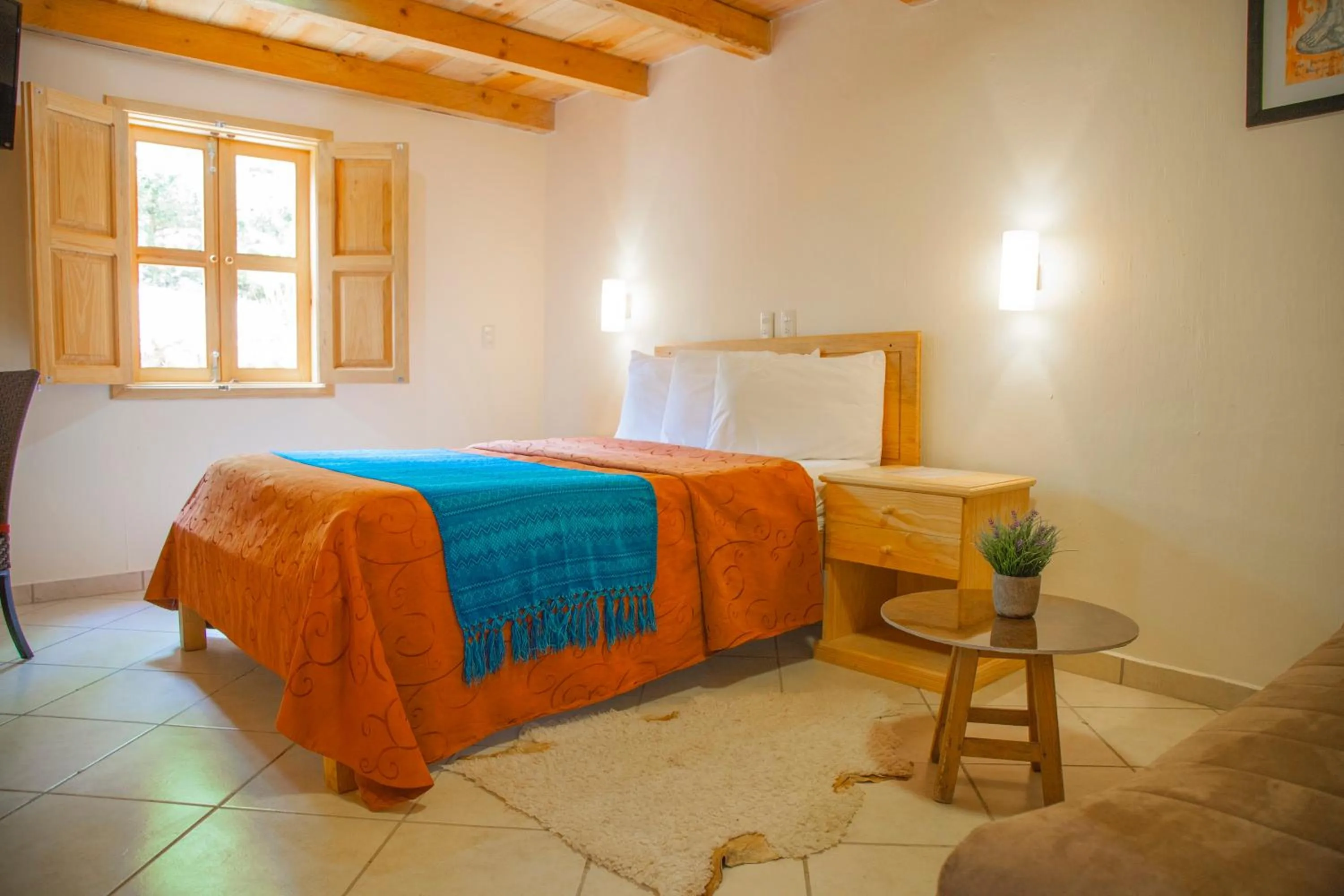 Bed in Hotel Adobe y Teja