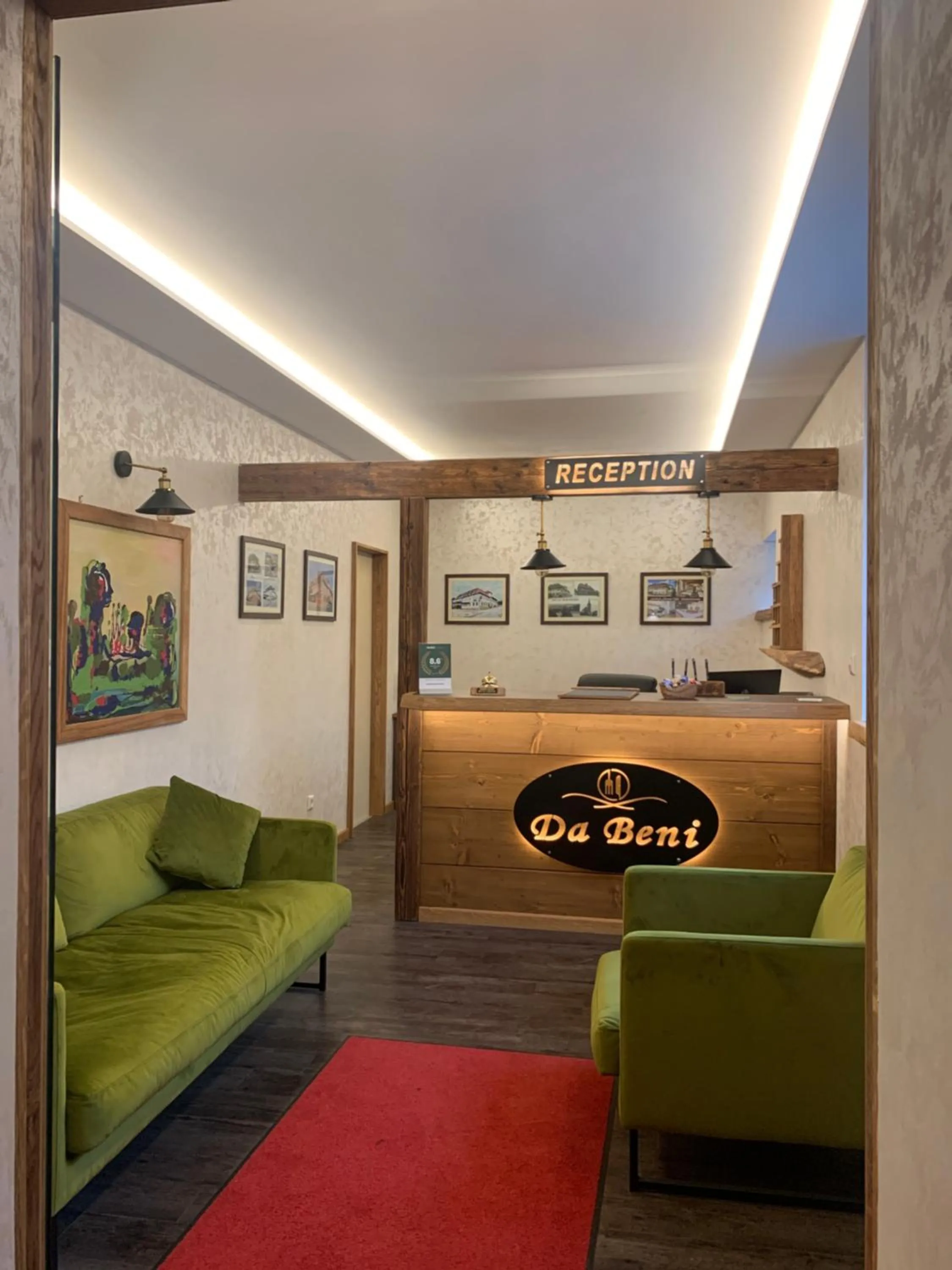 Lobby or reception in Hotel Pizzeria Da Beni