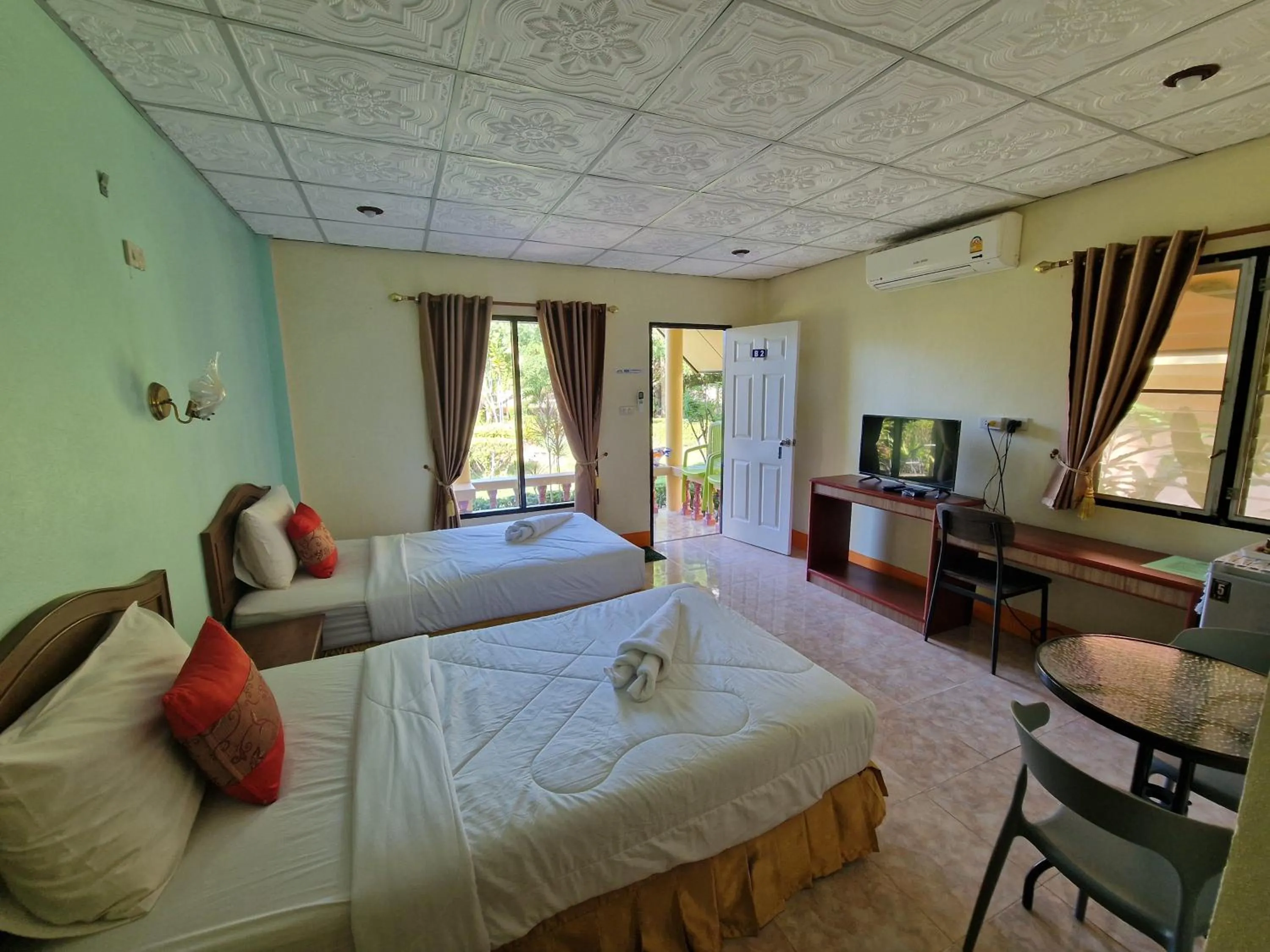 Bed in Rim Khao Resort