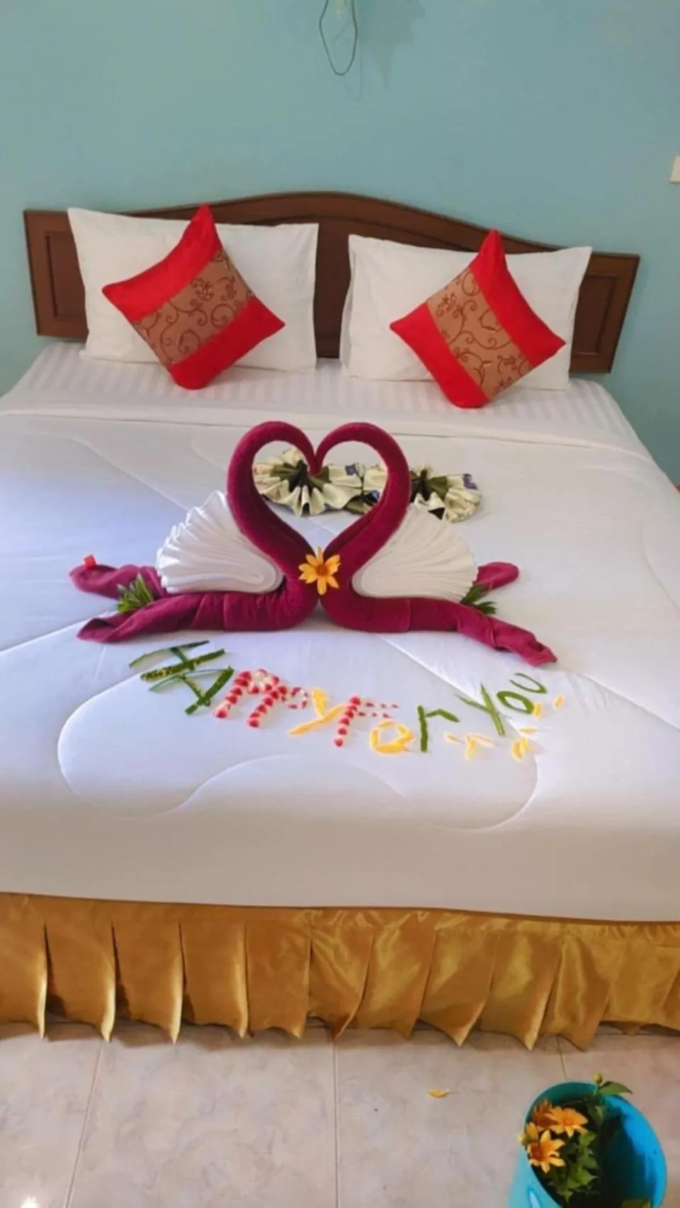 Bed in Rim Khao Resort