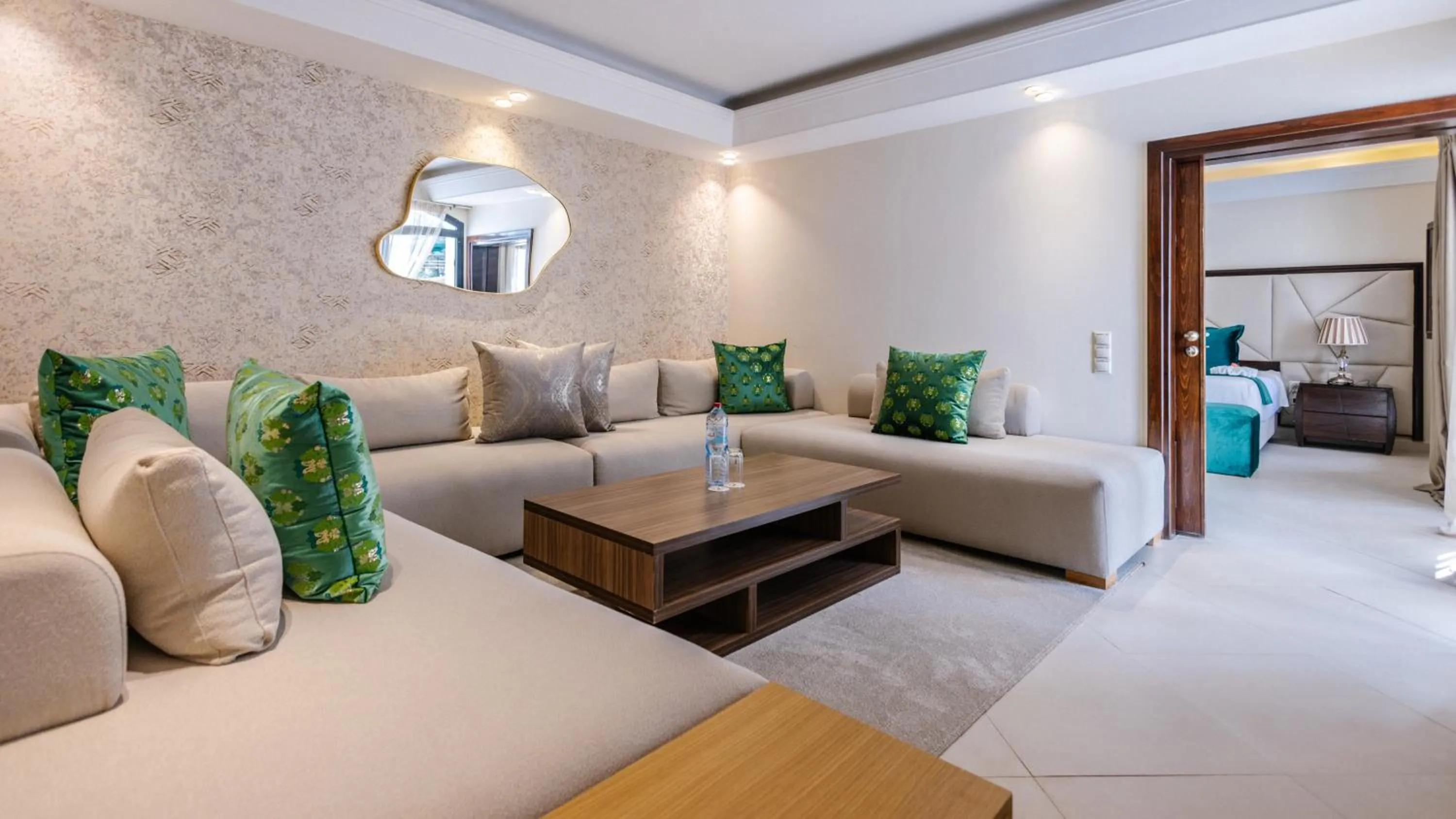 Living room, Bed in Hotel Prestige Agadir