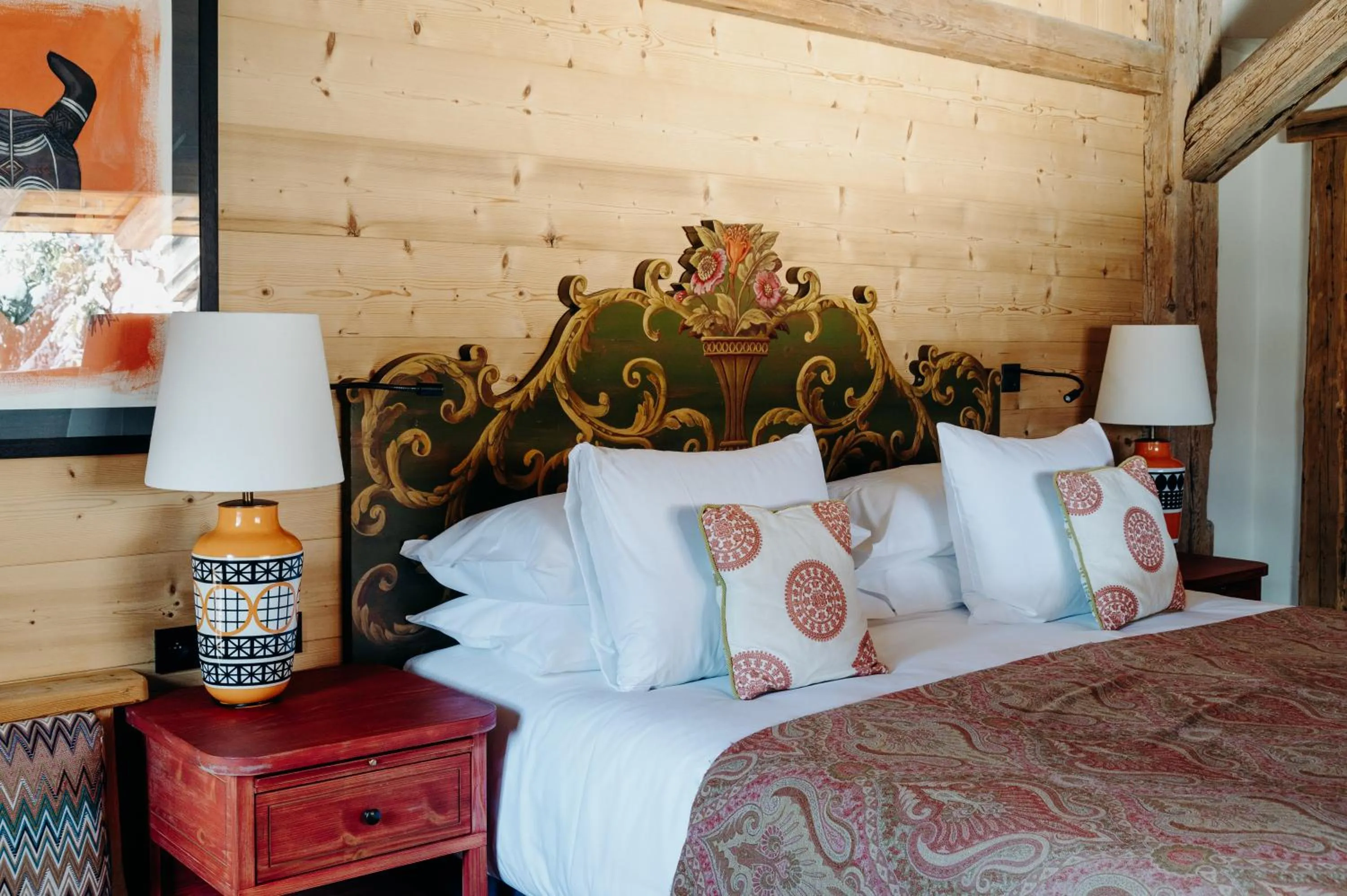 Bed in Les Chalets du Mont d'Arbois & Spa, Megève