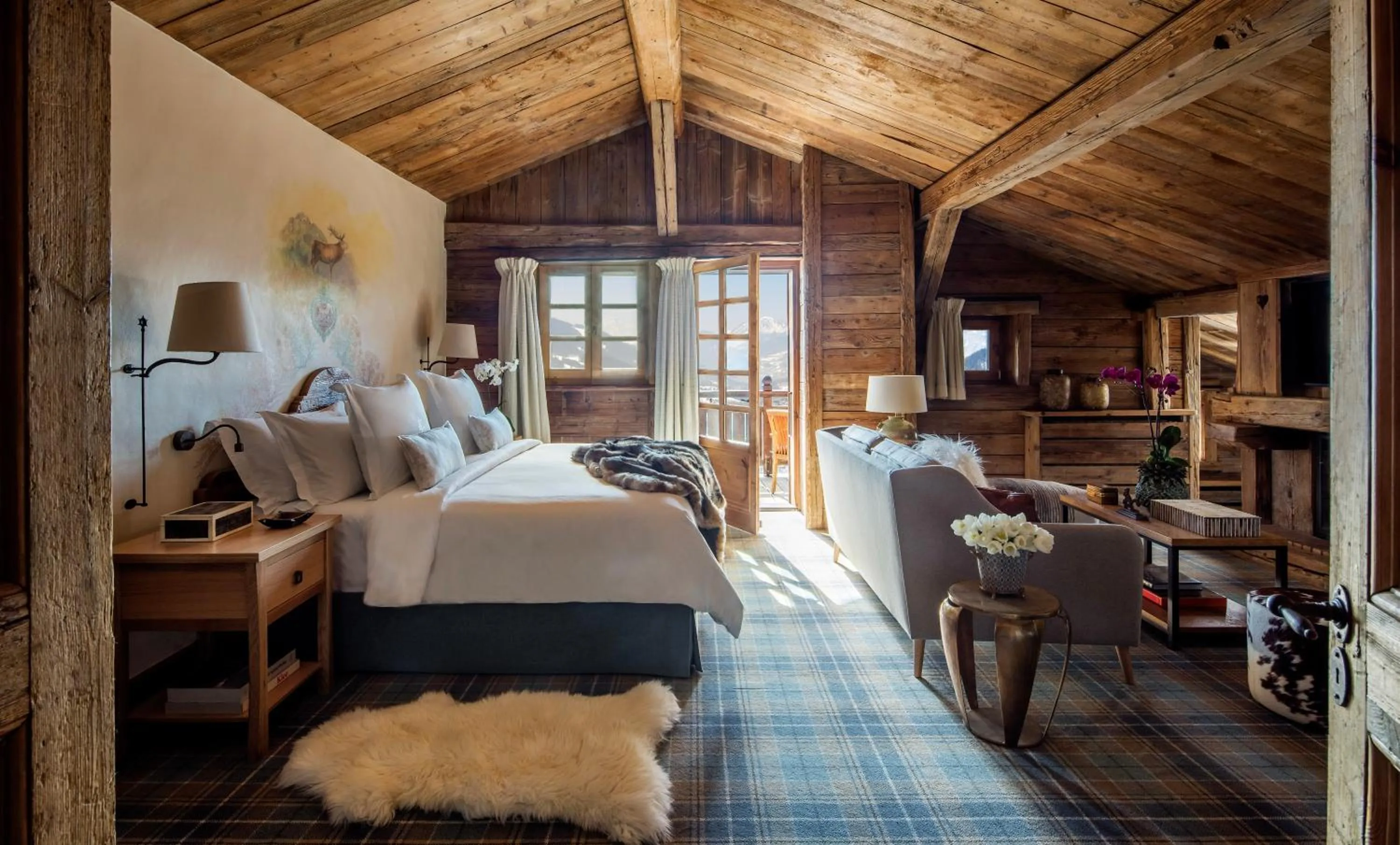 Photo of the whole room, Bed in Les Chalets du Mont d'Arbois & Spa, Megève