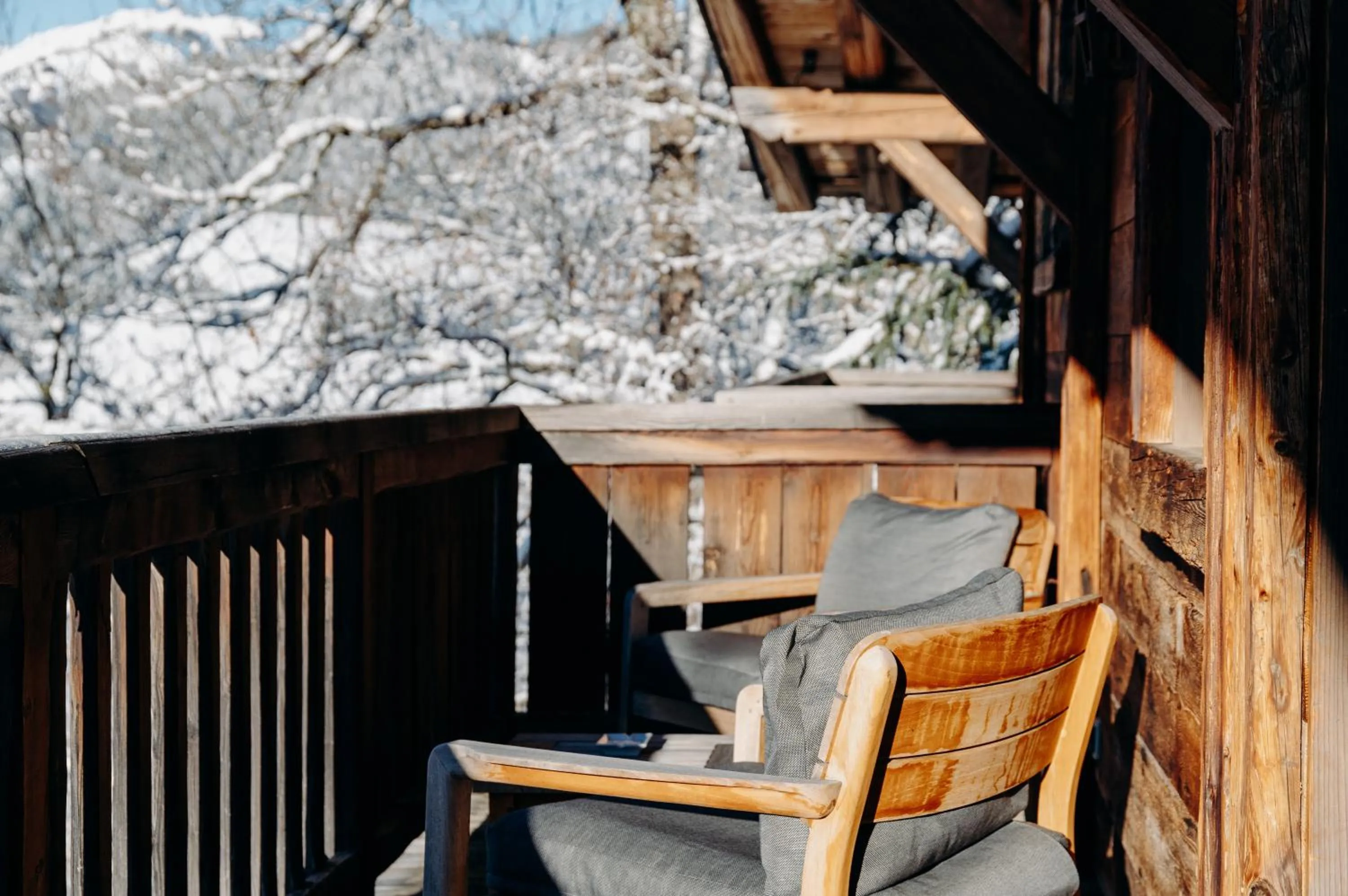 Balcony/Terrace in Les Chalets du Mont d'Arbois & Spa, Megève
