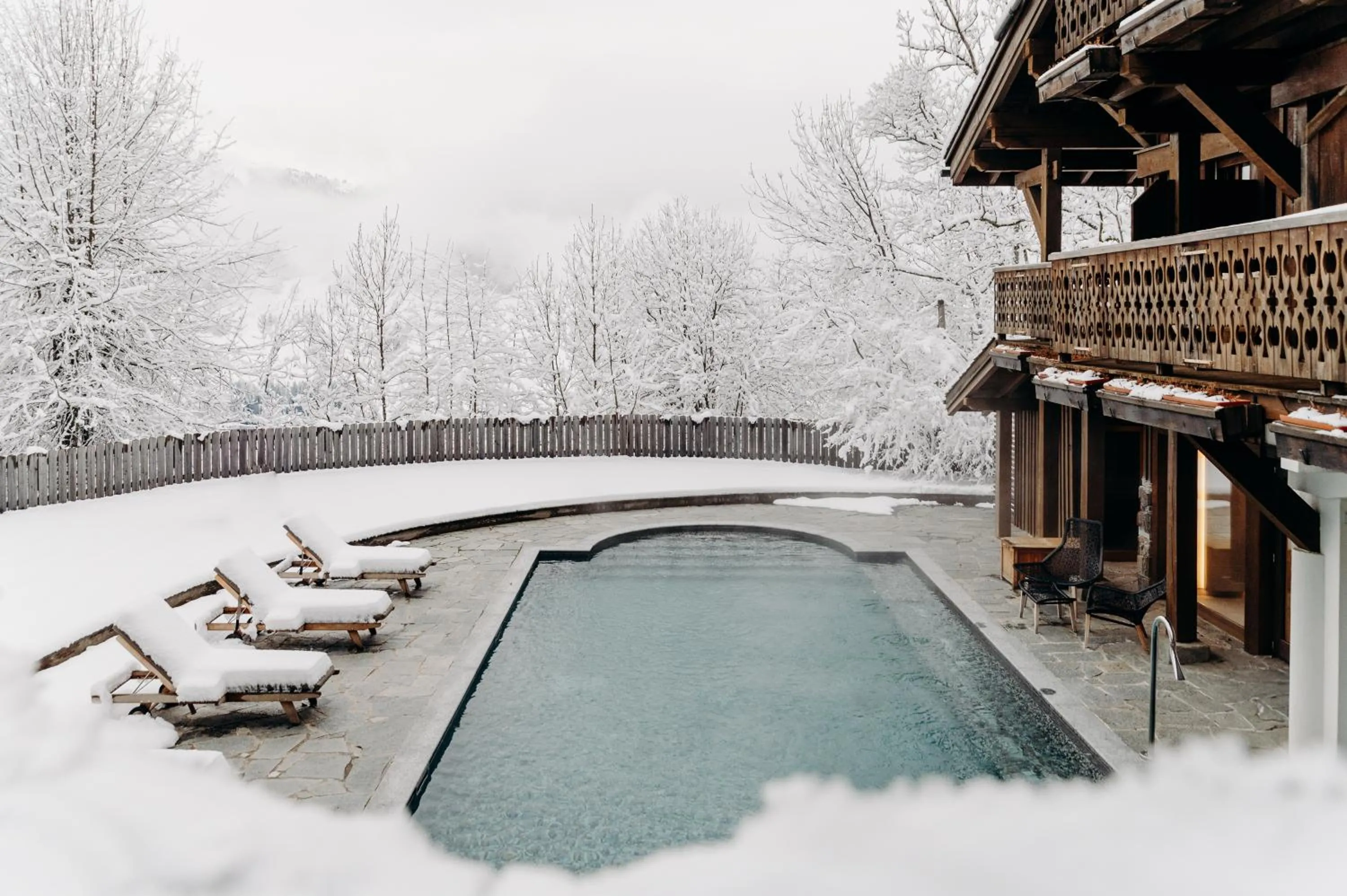 Swimming pool in Les Chalets du Mont d'Arbois & Spa, Megève