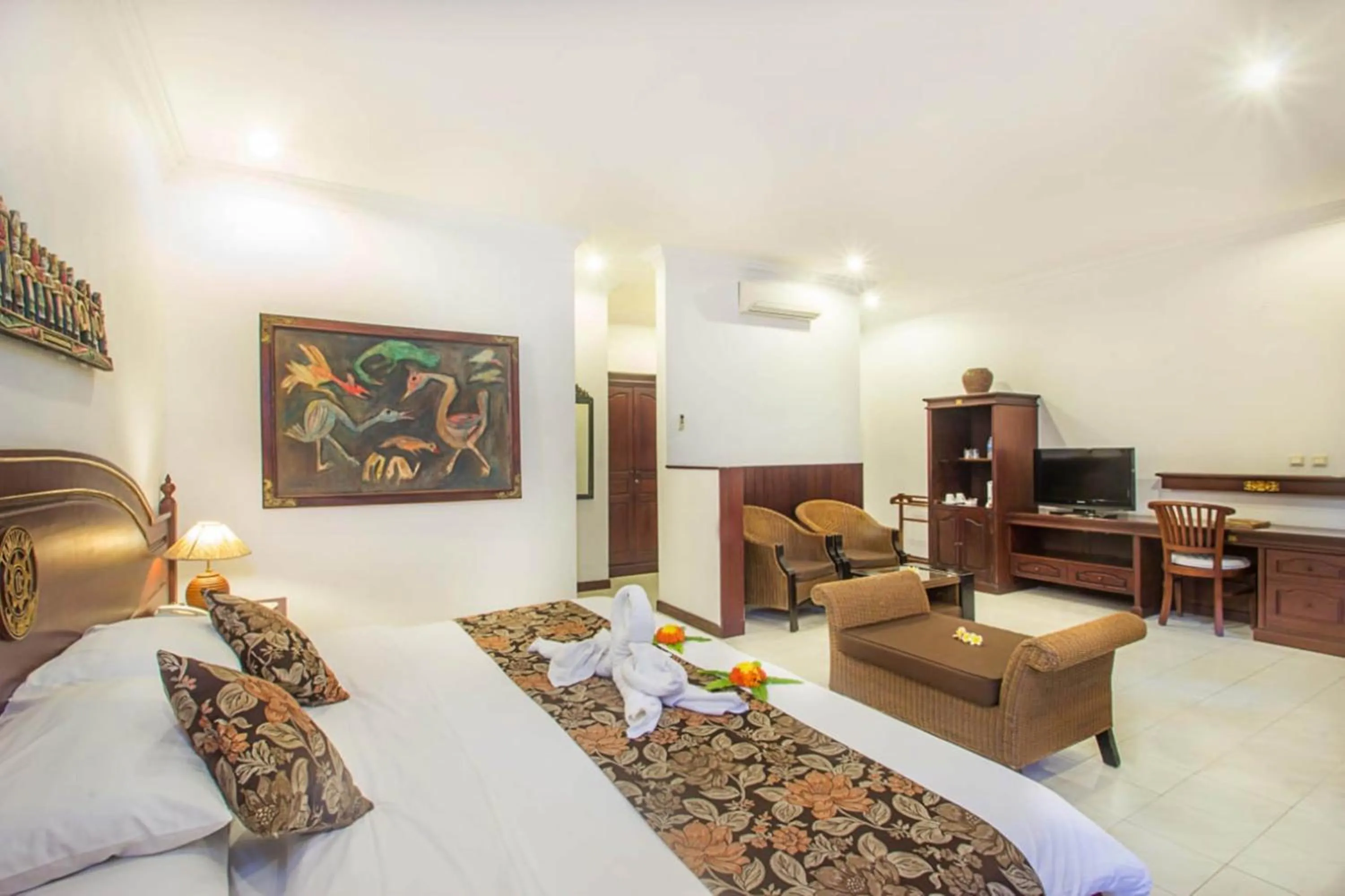 Natural landscape, Bed in Tamukami Hotel