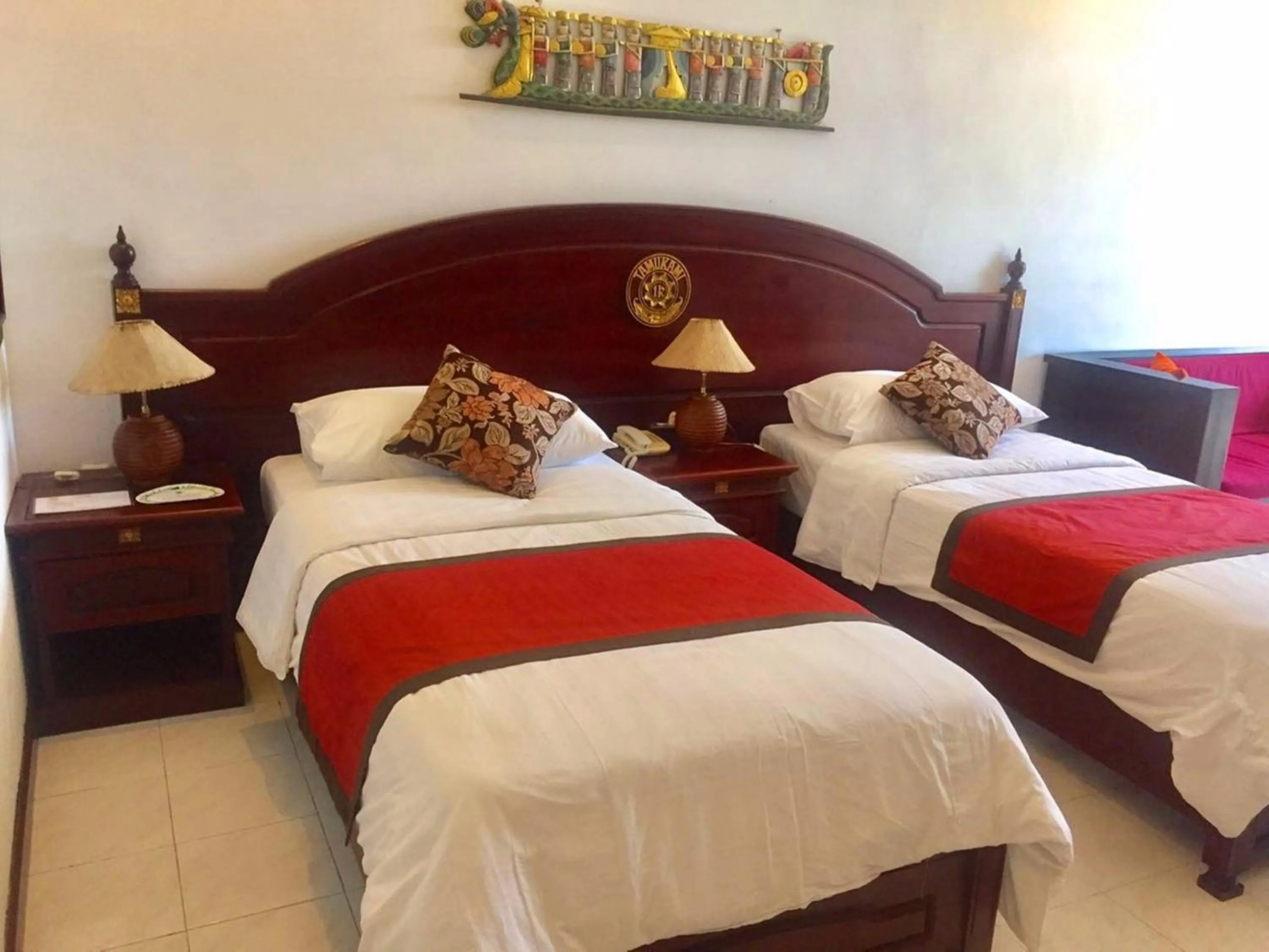 Natural landscape, Bed in Tamukami Hotel