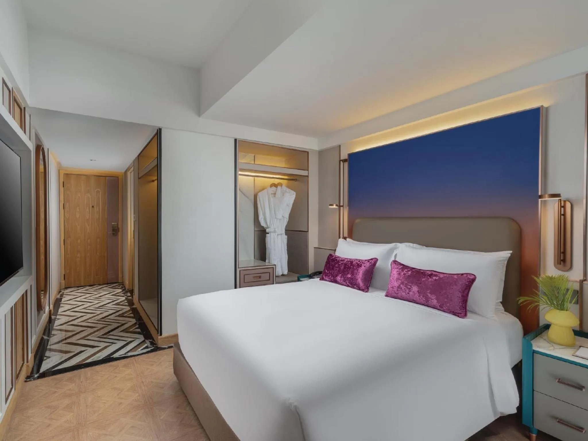 Bed in Pipa Hotel Bangkok Sukhumvit 11