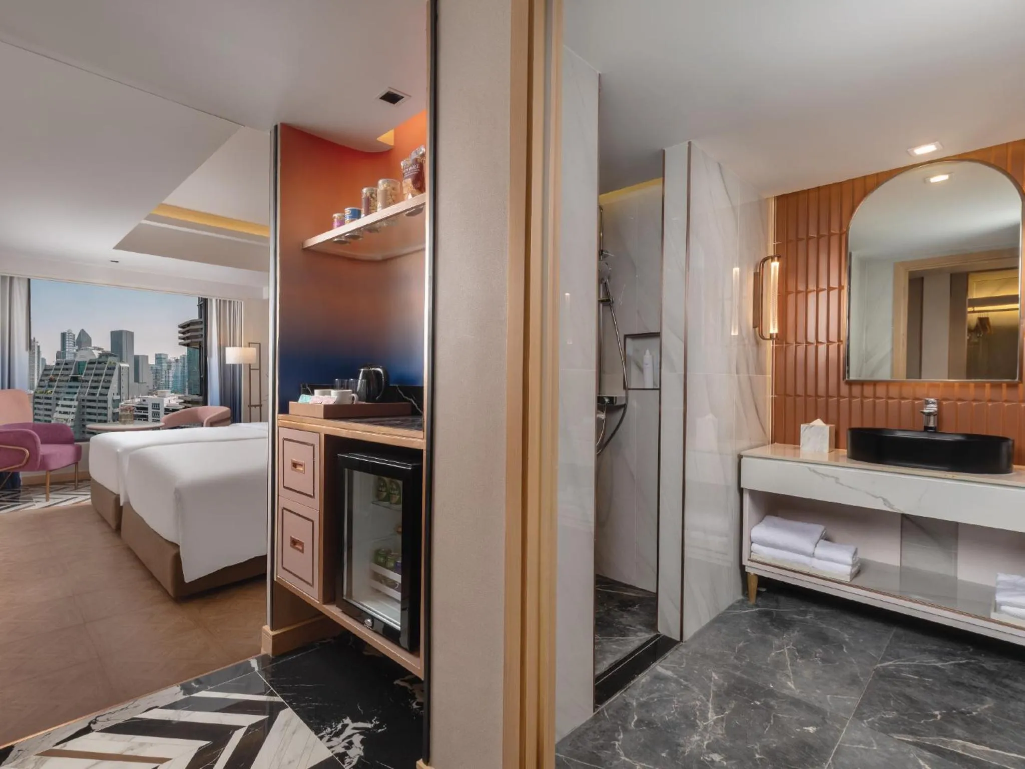 View (from property/room), Bed in Pipa Hotel Bangkok Sukhumvit 11