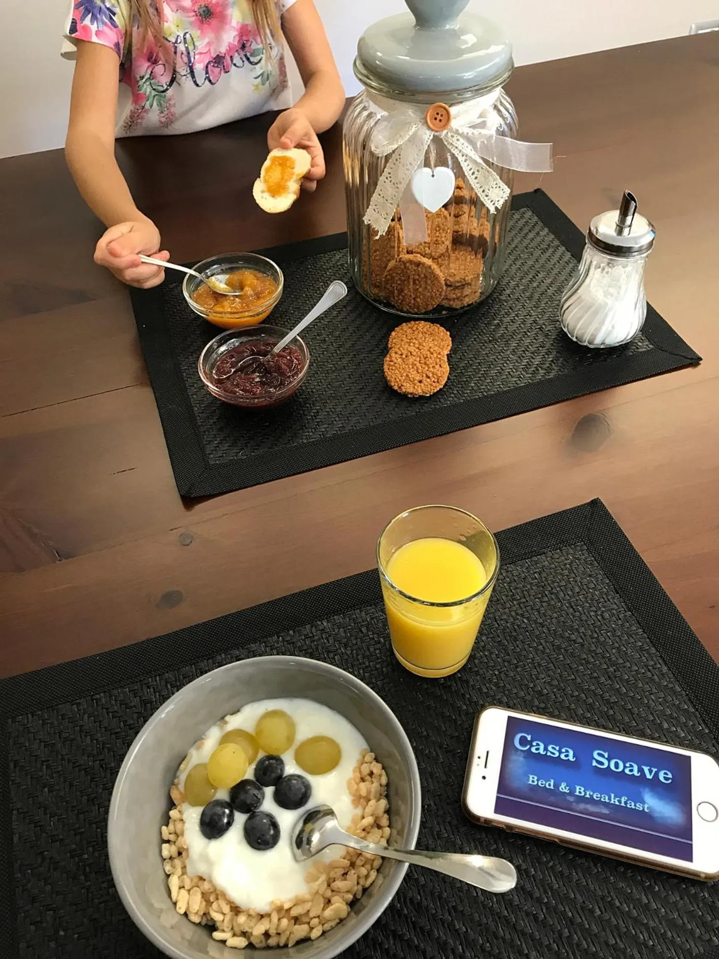 Food close-up in Casa Soave B&B