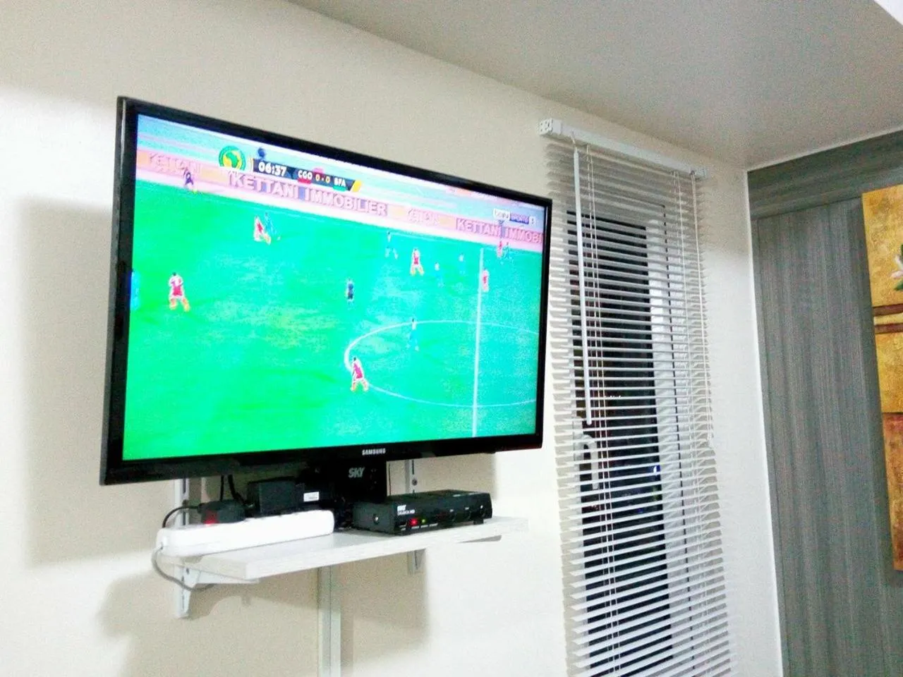 TV and multimedia in AED Manila Bay view at Green Residences