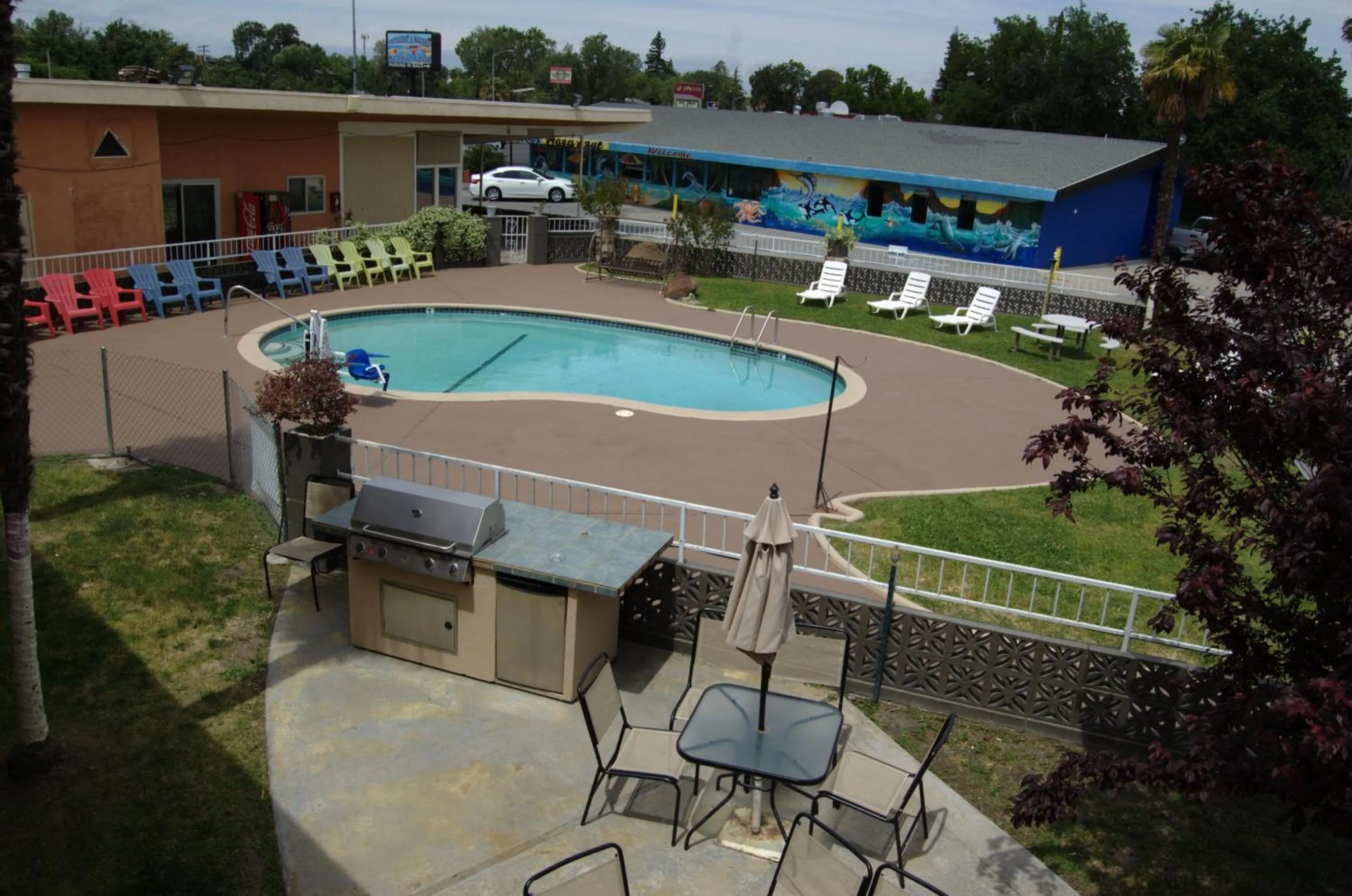 Pool View in Americas Best Value Inn Red Bluff