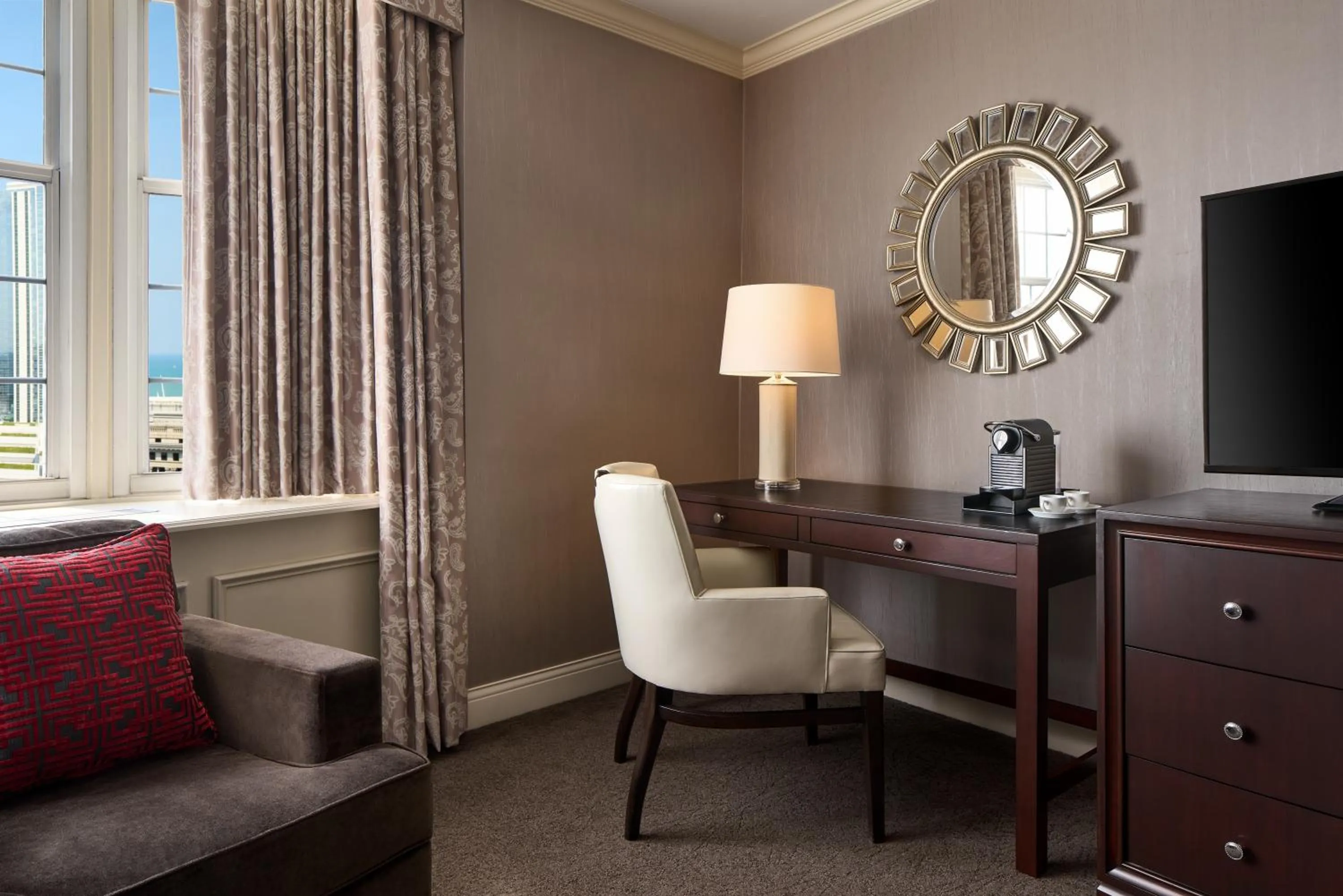 Seating area in The Pfister Hotel
