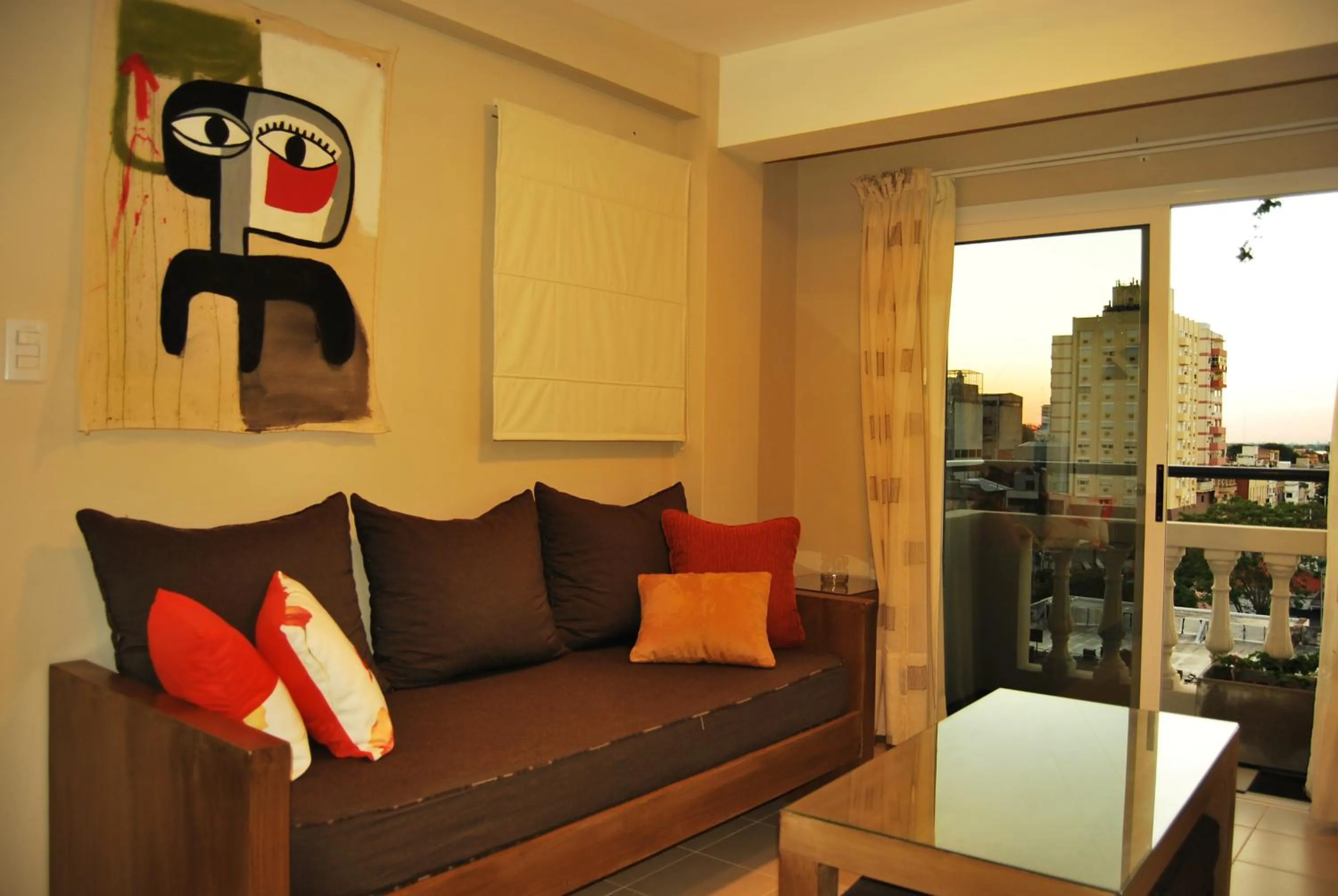 Seating area in La Rozada Suites