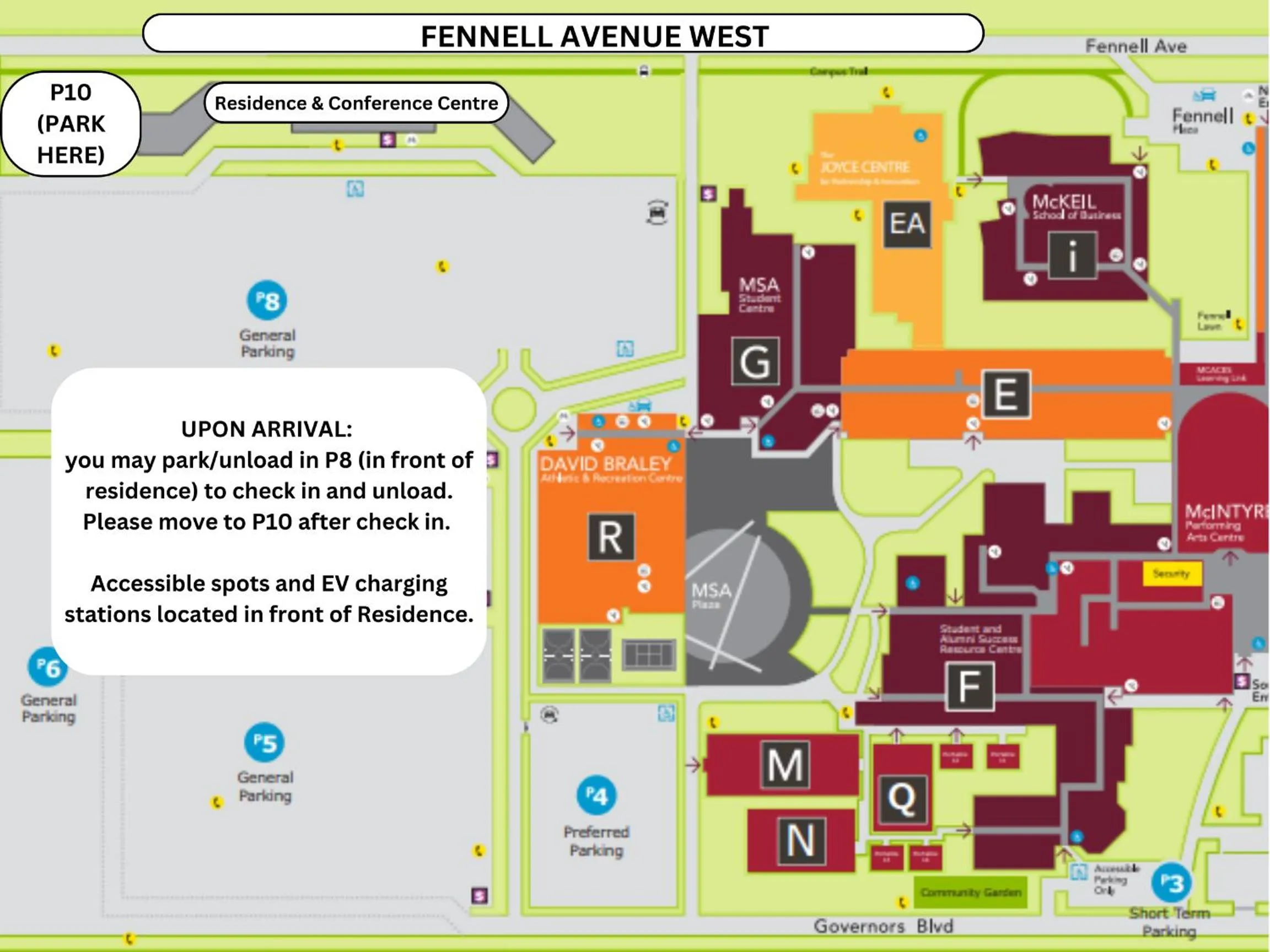 Floor plan in Residence & Conference Centre - Hamilton