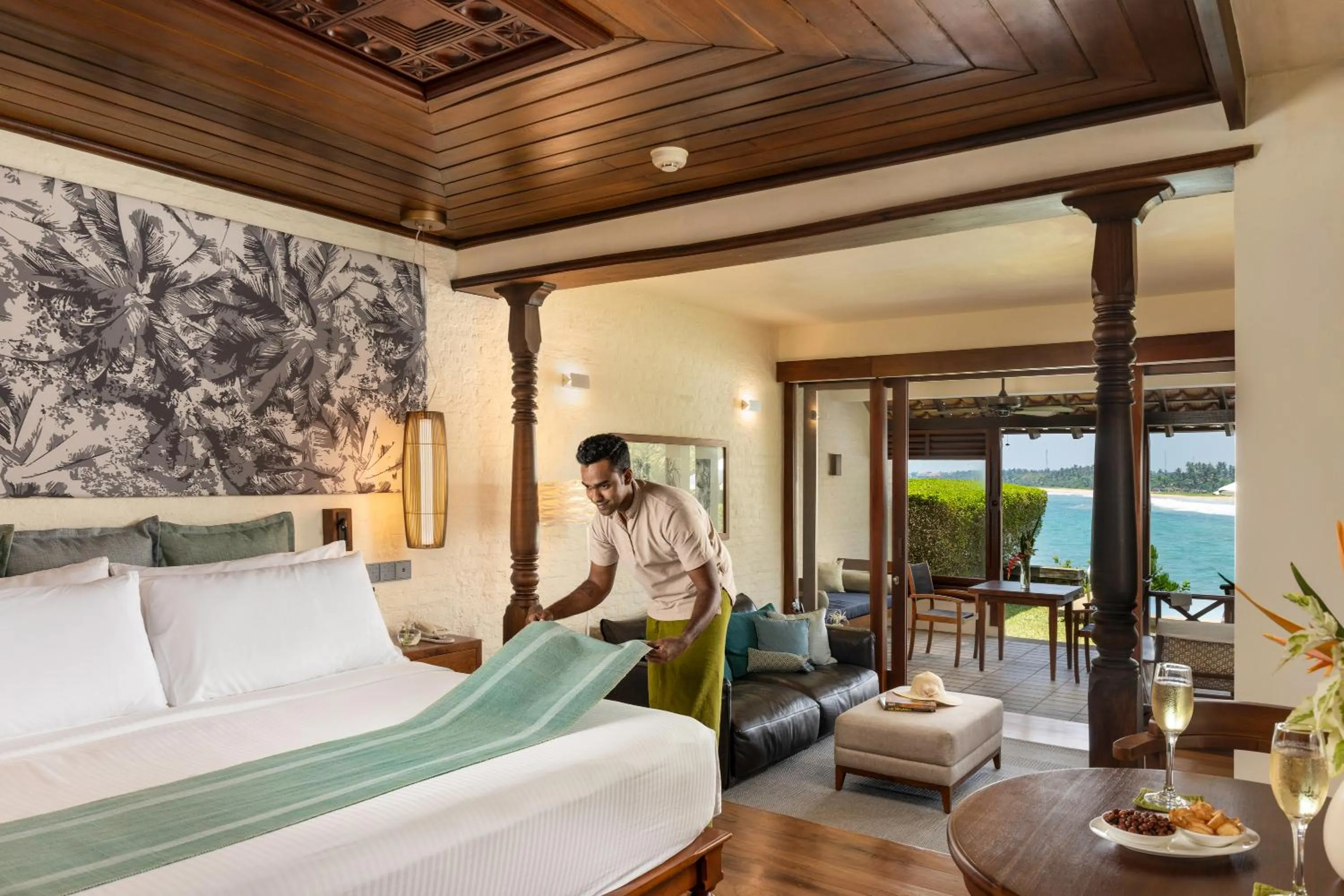 Sea view, Bed in Jetwing Saman Villas, A Luxury Reserve - Adults Only