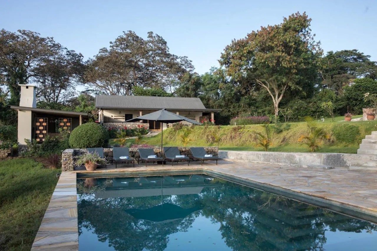 Pool view in Arusha Villa Karamu Coffee Estate