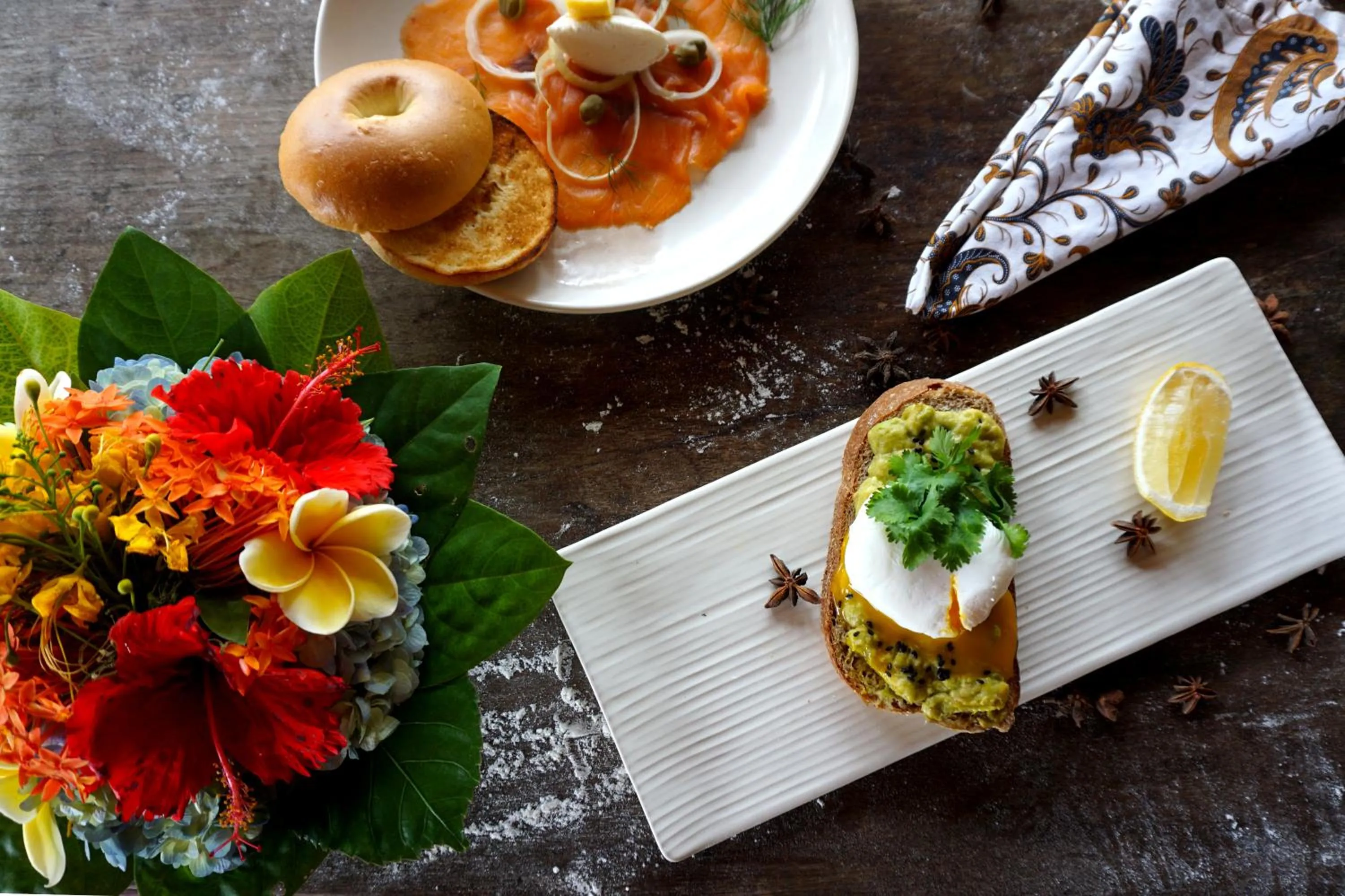 American breakfast in Tandjung Sari Hotel