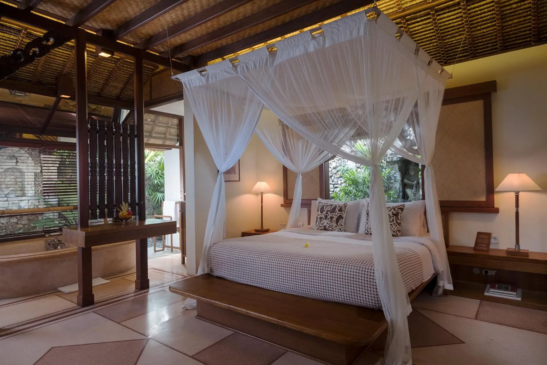 Bed in Tandjung Sari Hotel