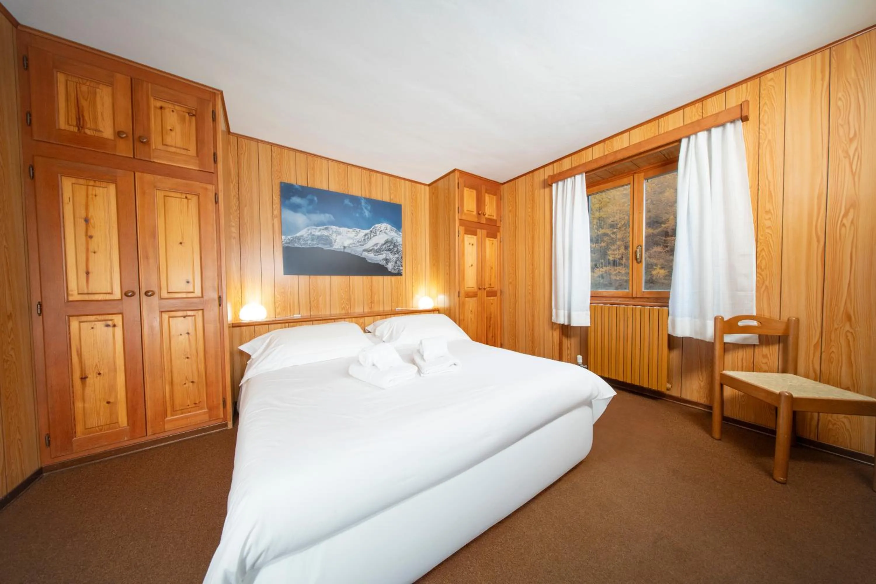 Bed in Locanda del Lysjoch