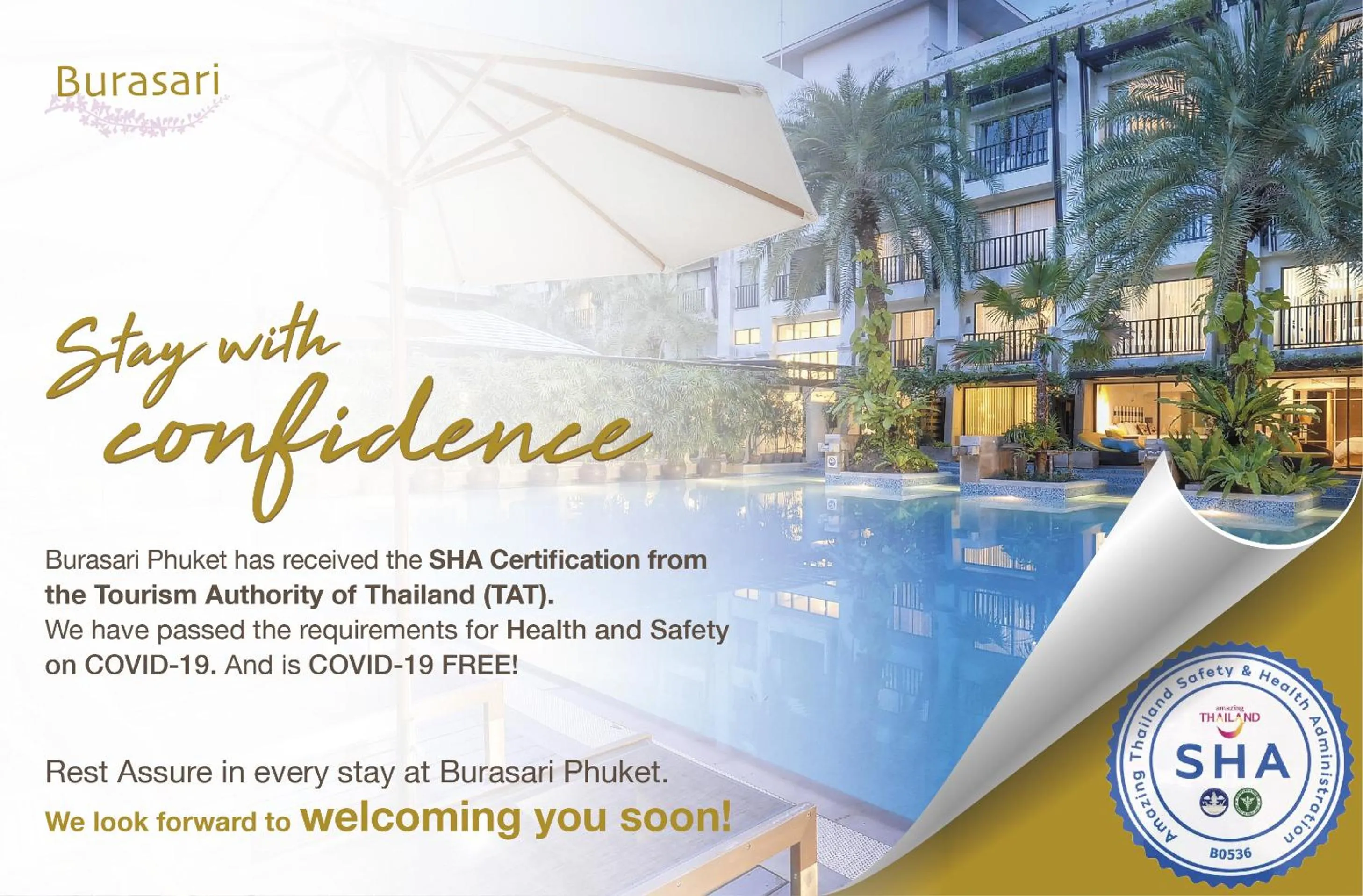 Certificate/Award in Burasari Phuket Resort & Spa