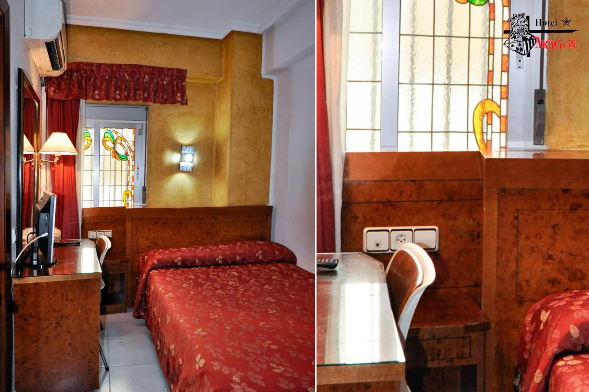 Bed in Hotel Aragón