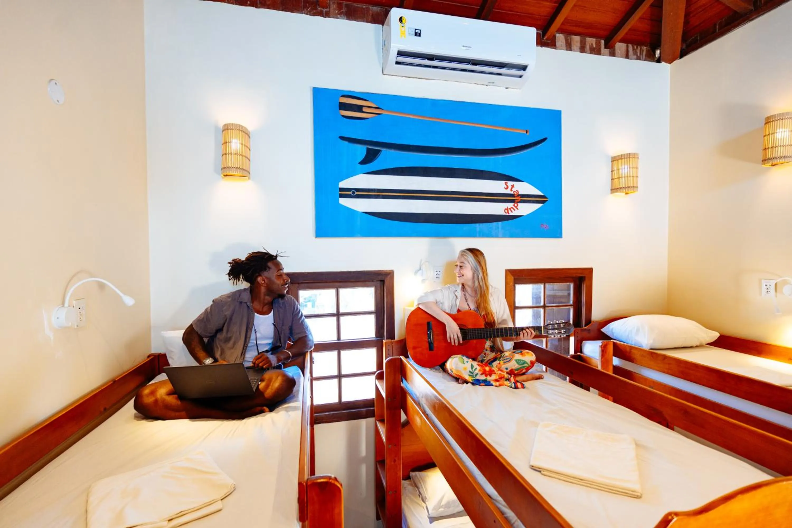 Bed in Bamboo Búzios Hostel