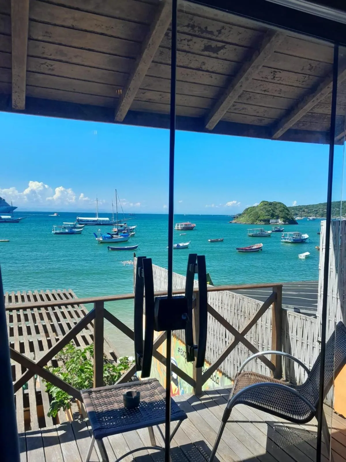 Balcony/Terrace in Bamboo Búzios Hostel