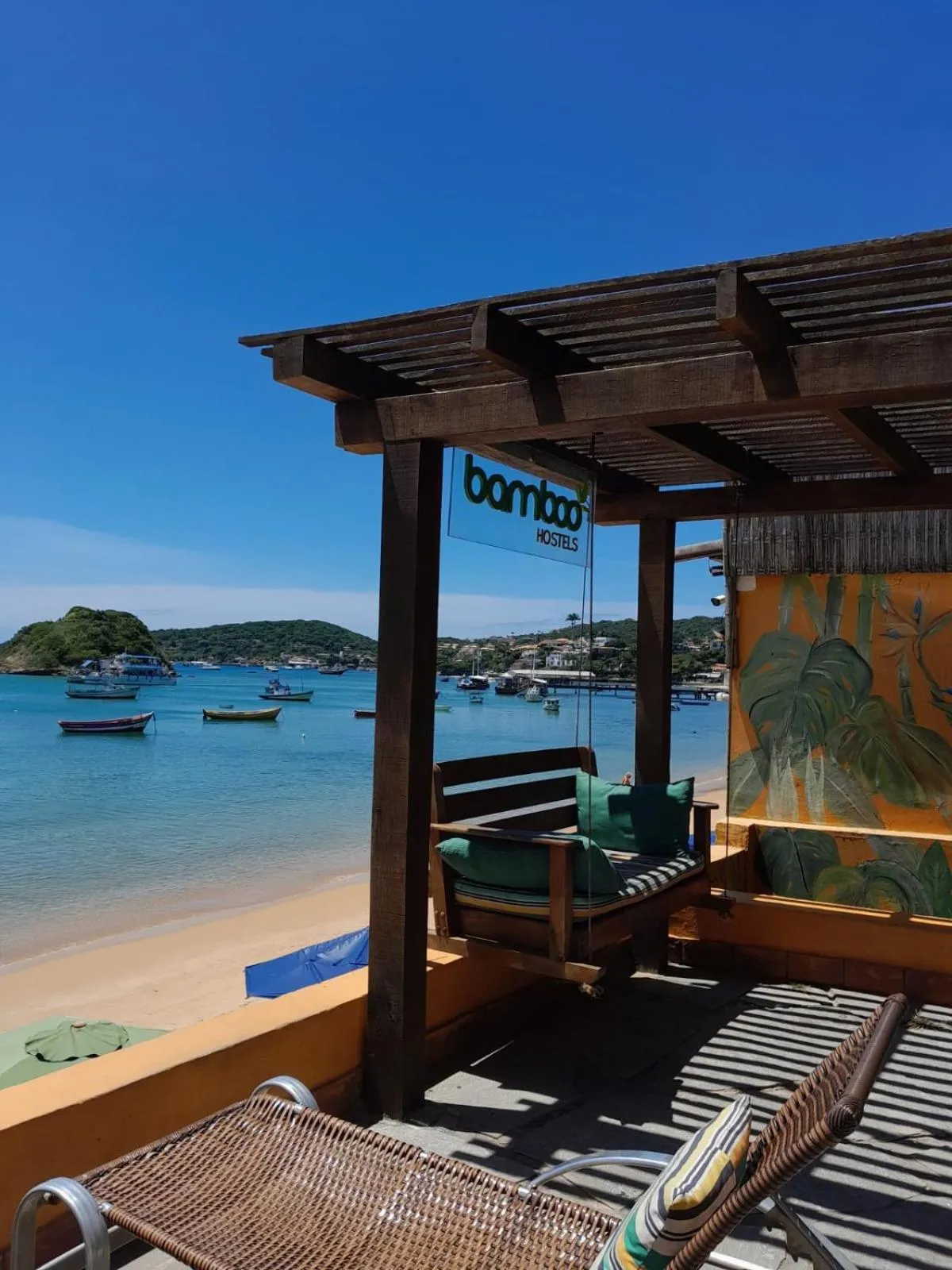 Balcony/Terrace in Bamboo Búzios Hostel