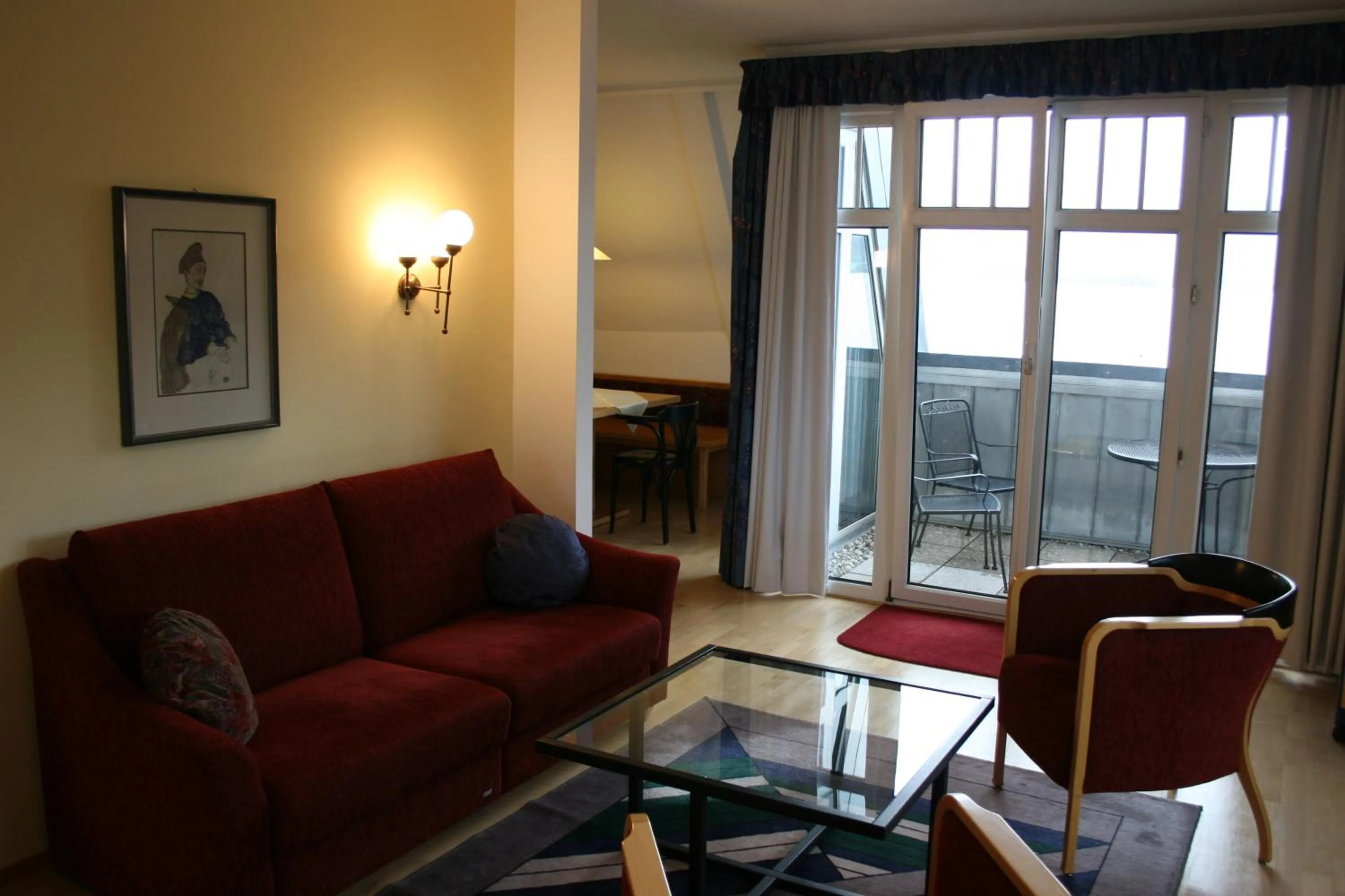 Balcony/Terrace in Romantik Residenz (Ferienwohnungen Hotel Im Weissen Rössl) - Dependance