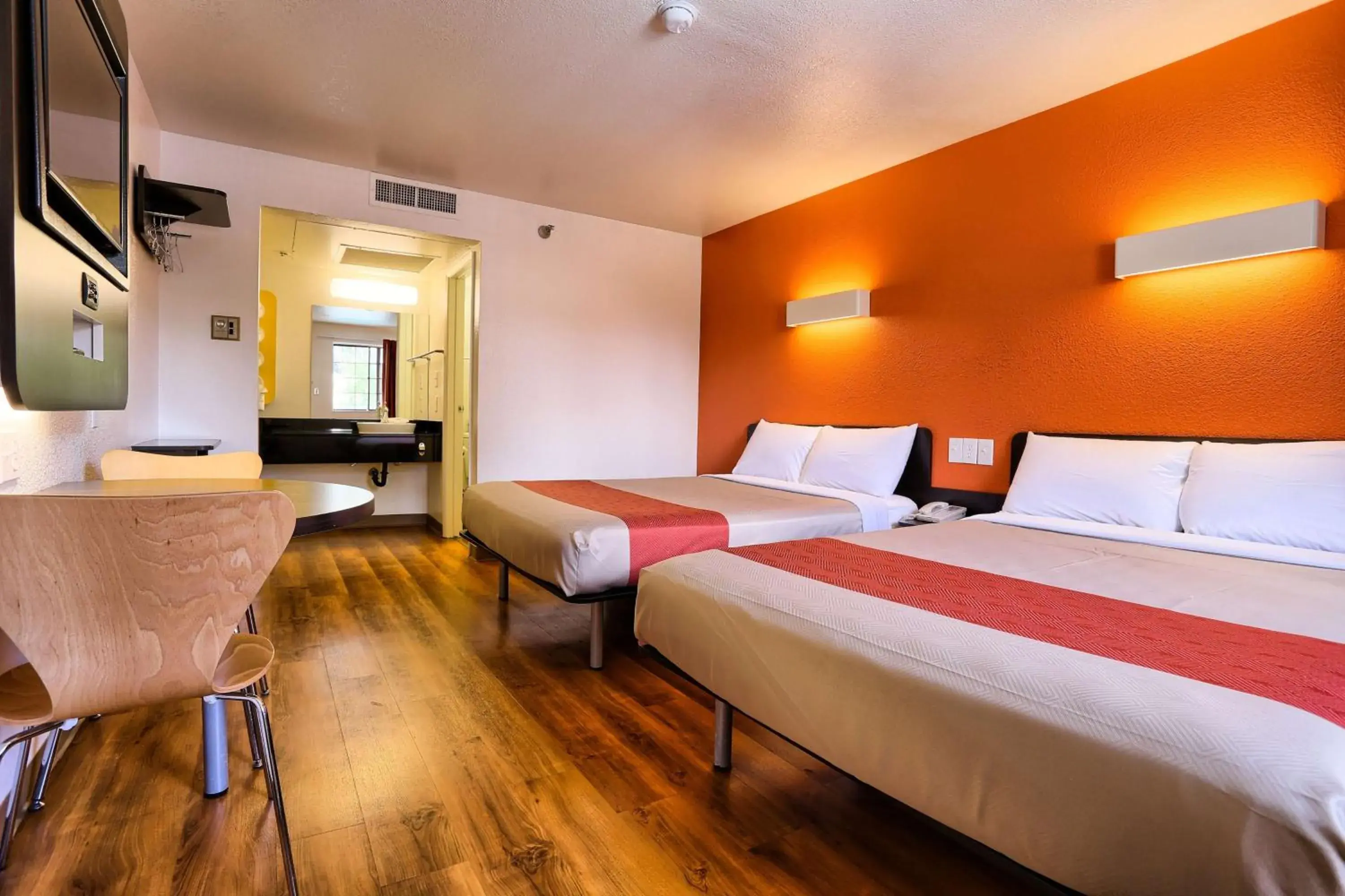 Quadruple Room - Disability Access - Roll in Shower in Super 8 by Wyndham Petaluma Quadruple Room - Disability Access - Roll in Shower in Super 8 by Wyndham Petaluma