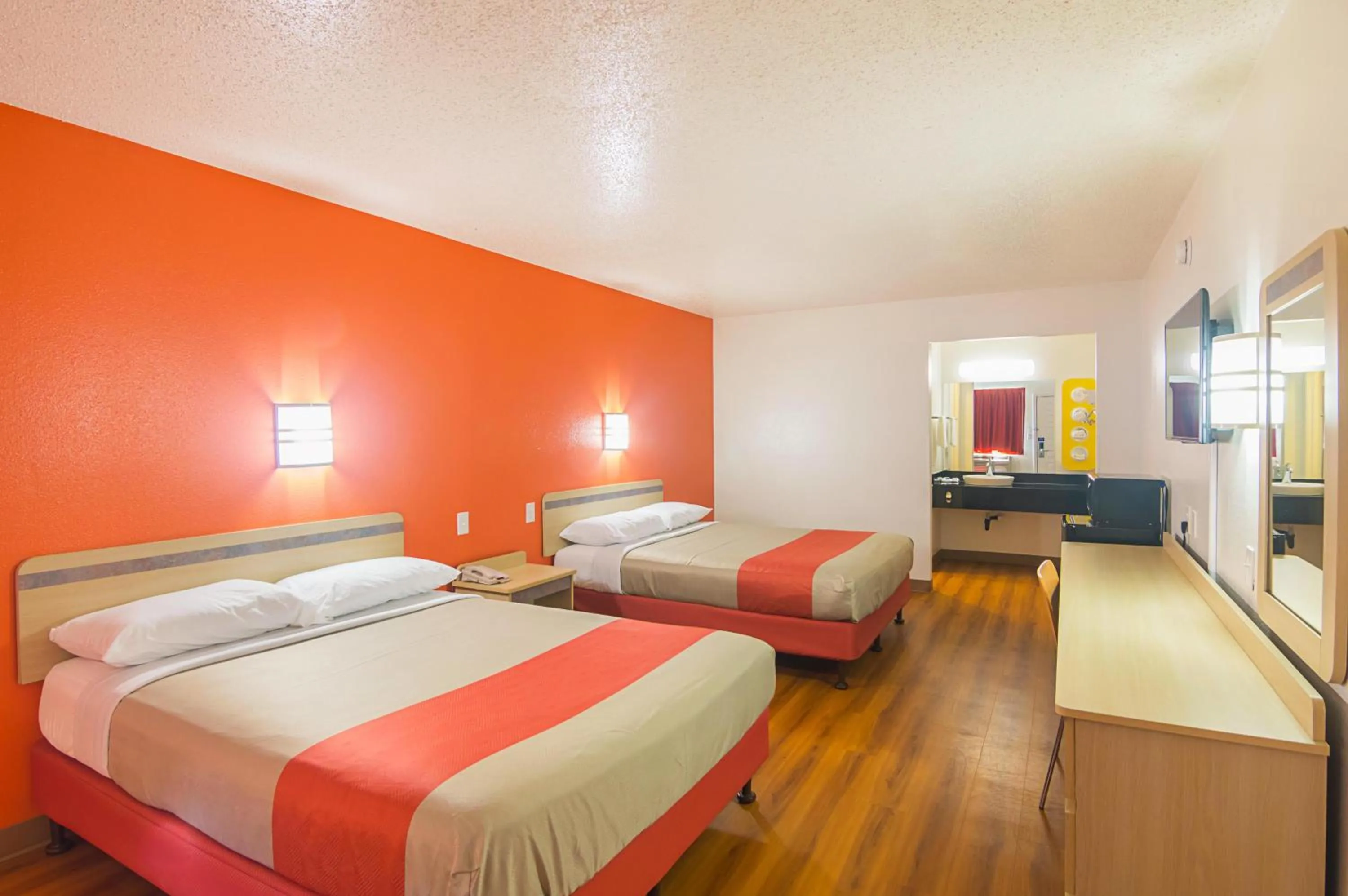 Bed in Motel 6-Redding, CA - South