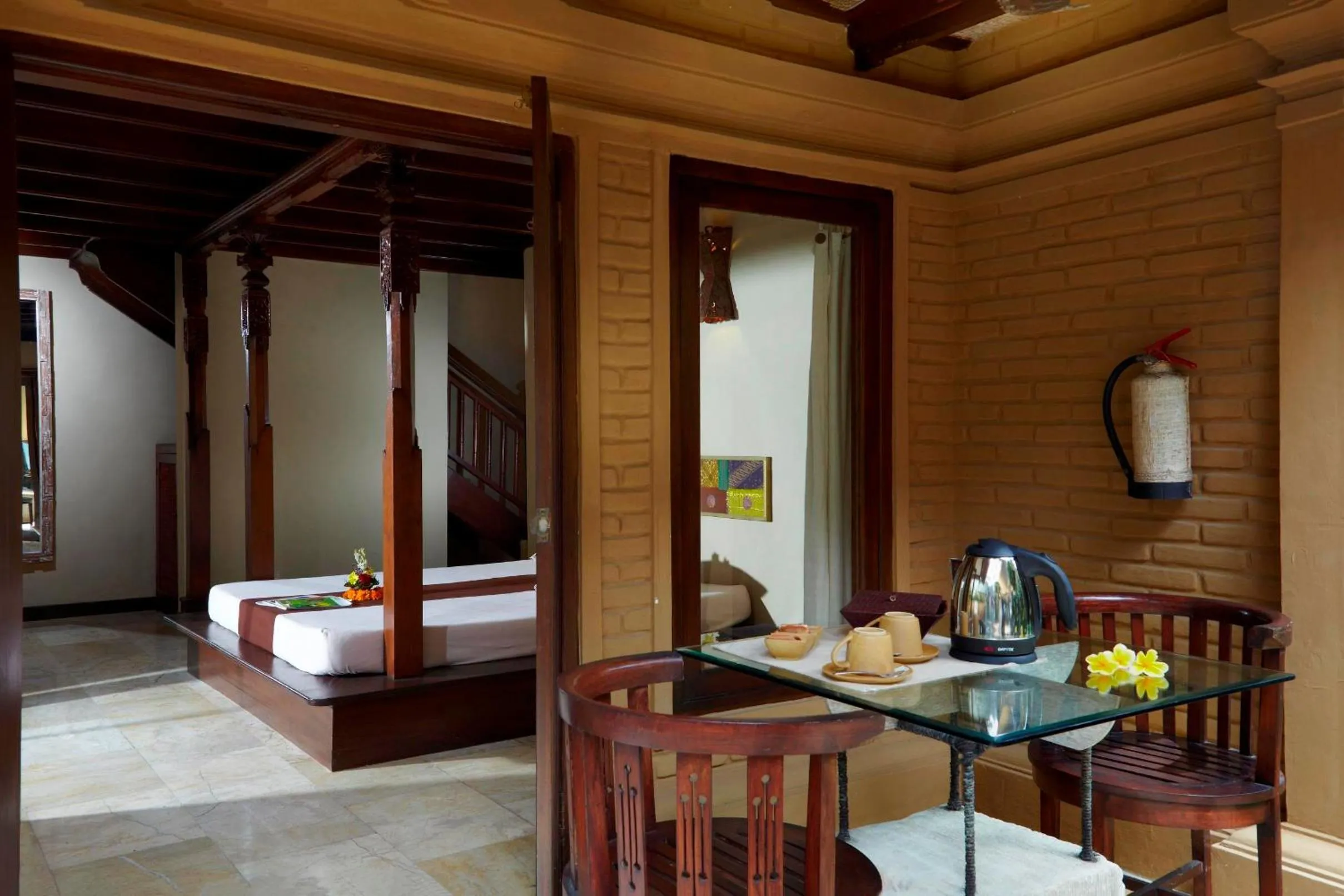 Balcony/Terrace, Bed in The Sungu Resort & Spa