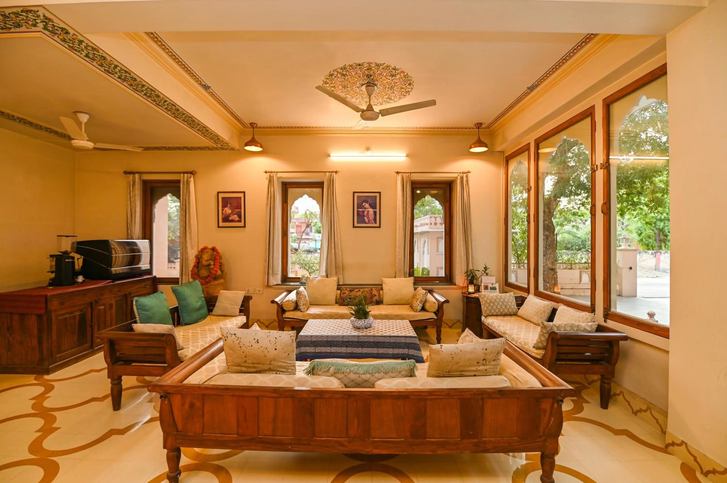 Lobby or reception in Om Niwas Suite Hotel