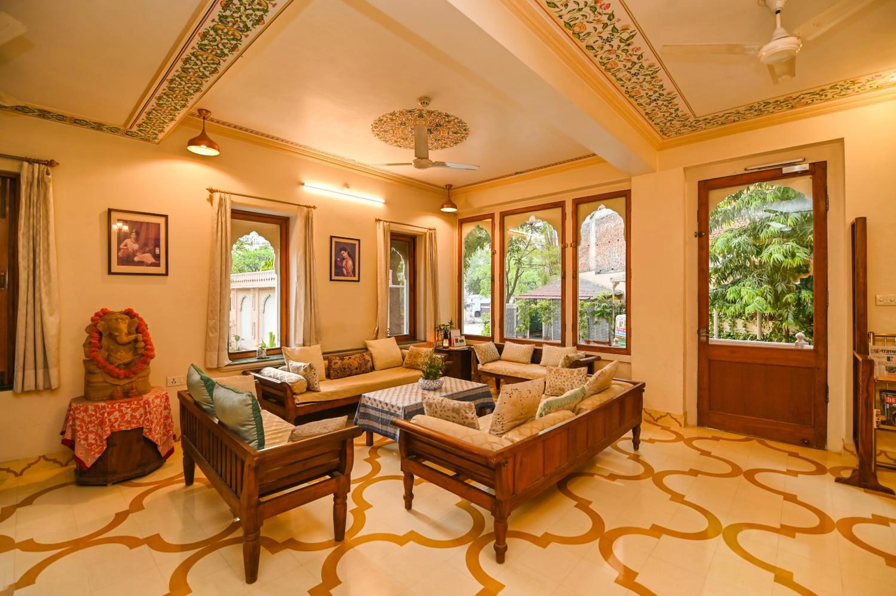 Lobby or reception in Om Niwas Suite Hotel