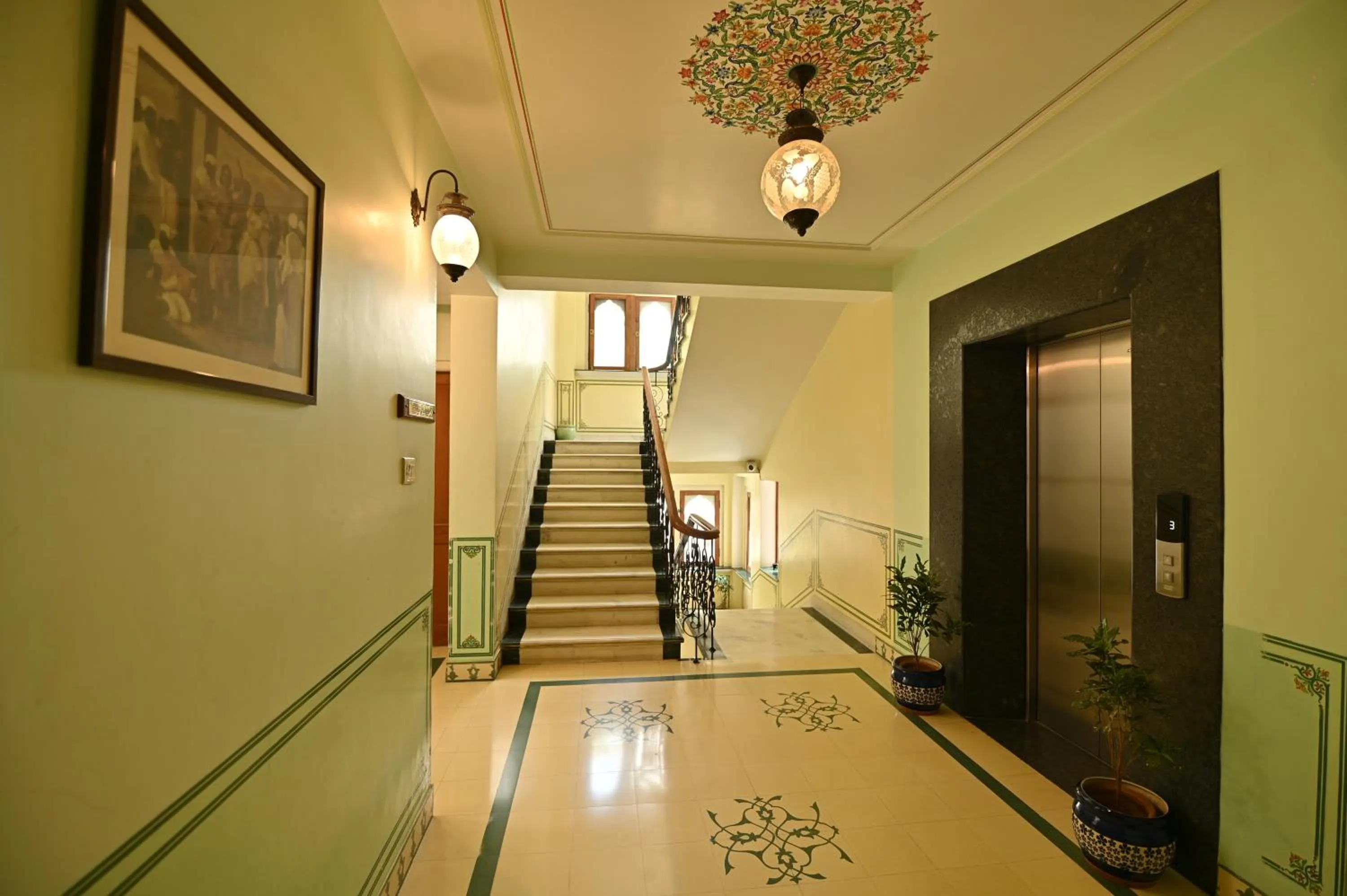 Lobby or reception in Om Niwas Suite Hotel