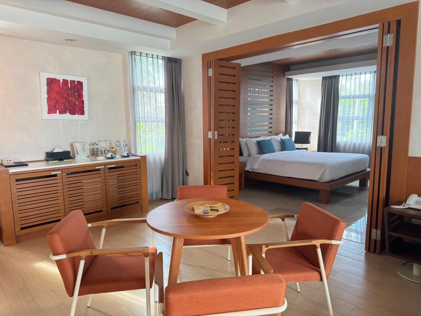 Living room, Bed in Tusita Wellness Resort