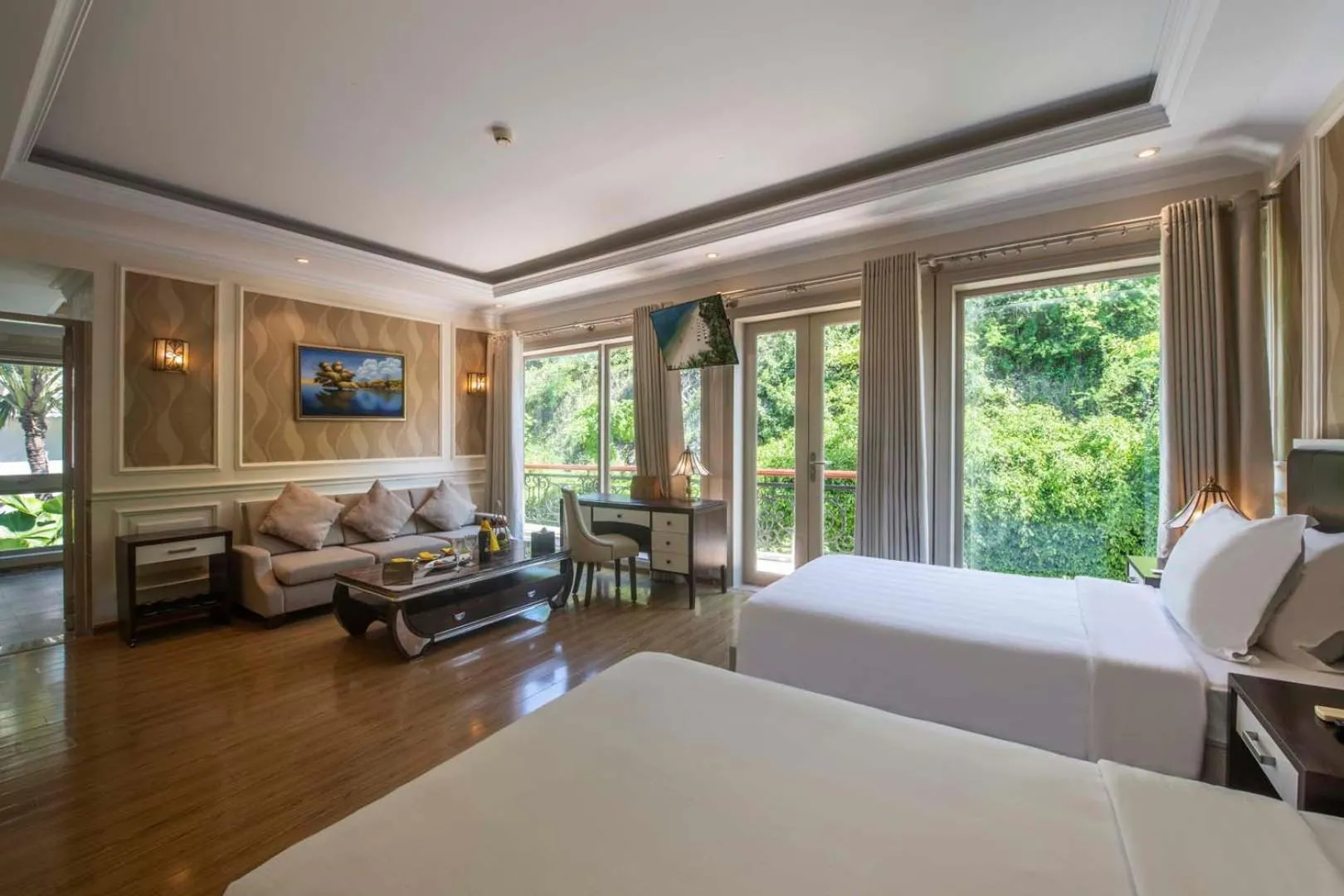 View (from property/room), Bed in Hon Tam Resort
