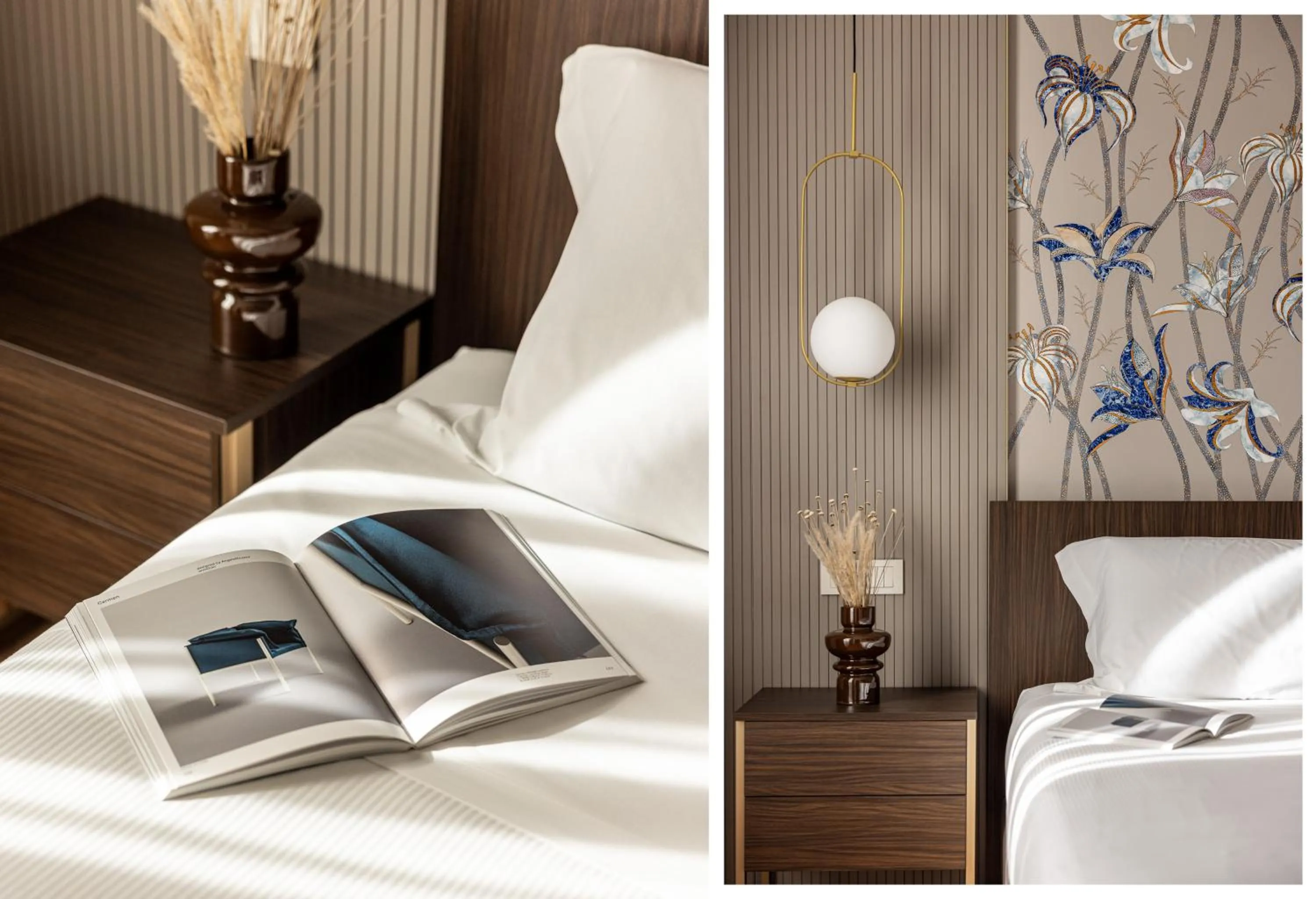 Decorative detail, Bed in Aramis Deluxe Rooms