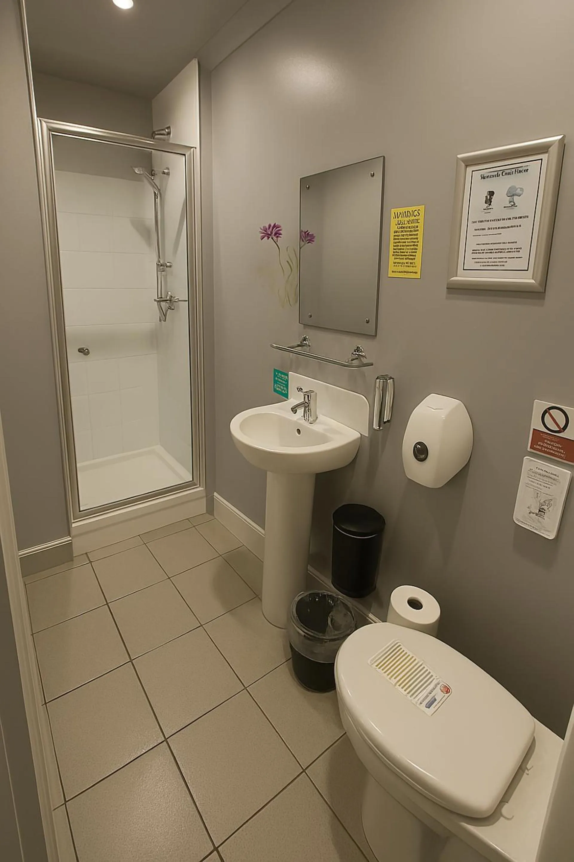 Bathroom in The Railway Sleeper Lodge
