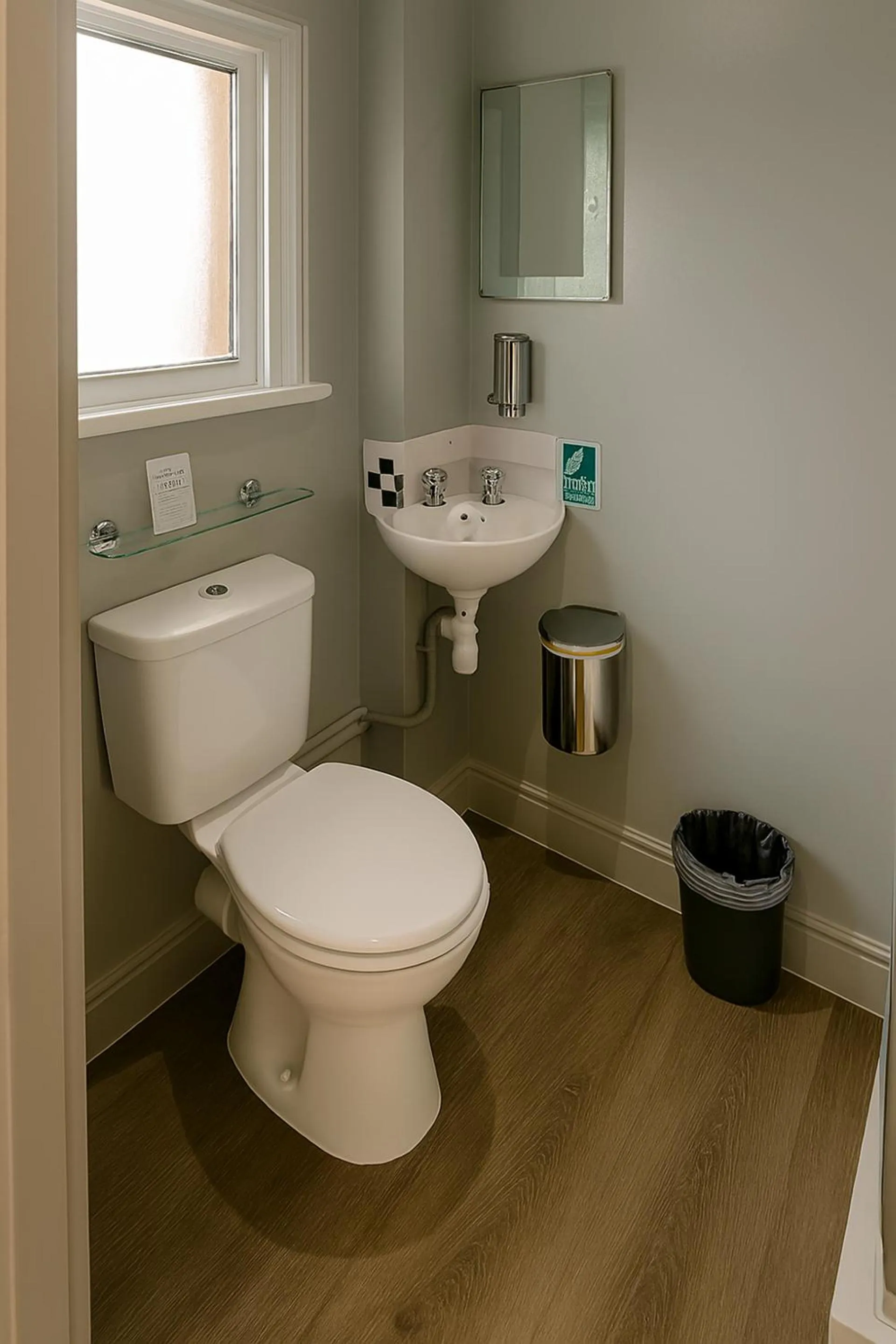 Bathroom in The Railway Sleeper Lodge