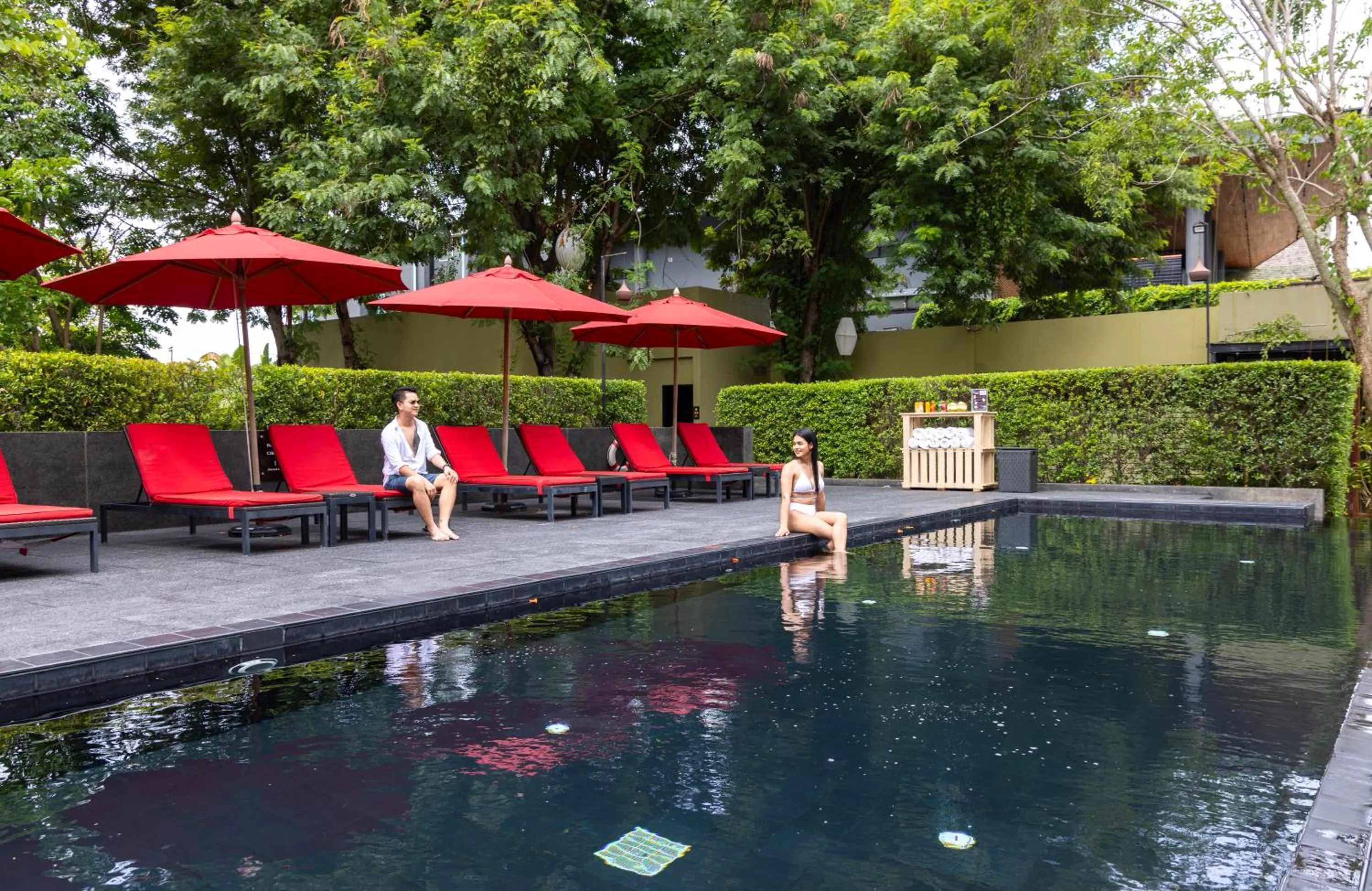 Swimming pool in U Inchantree Kanchanaburi