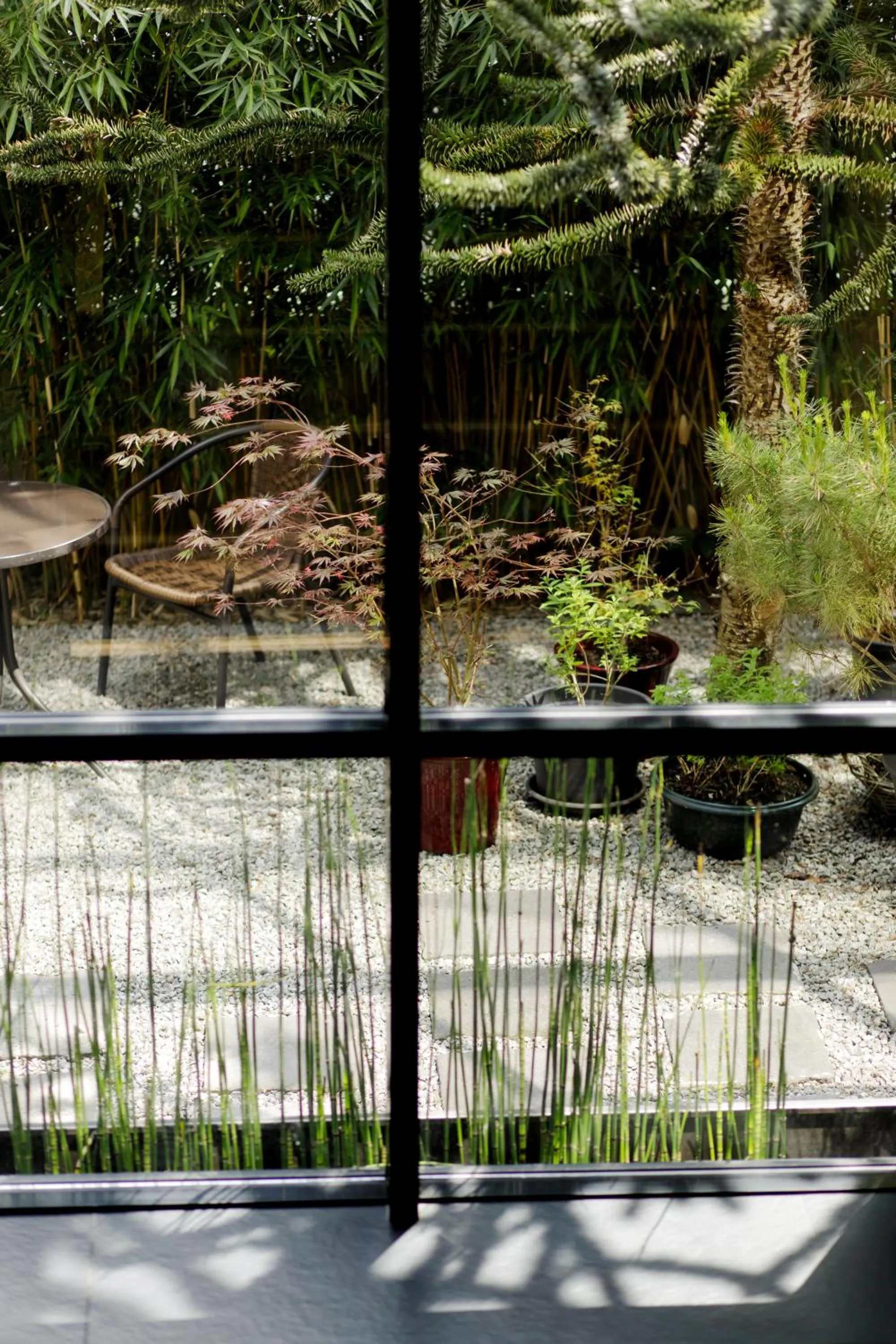 Garden view in Maison Decoret - Relais & Châteaux