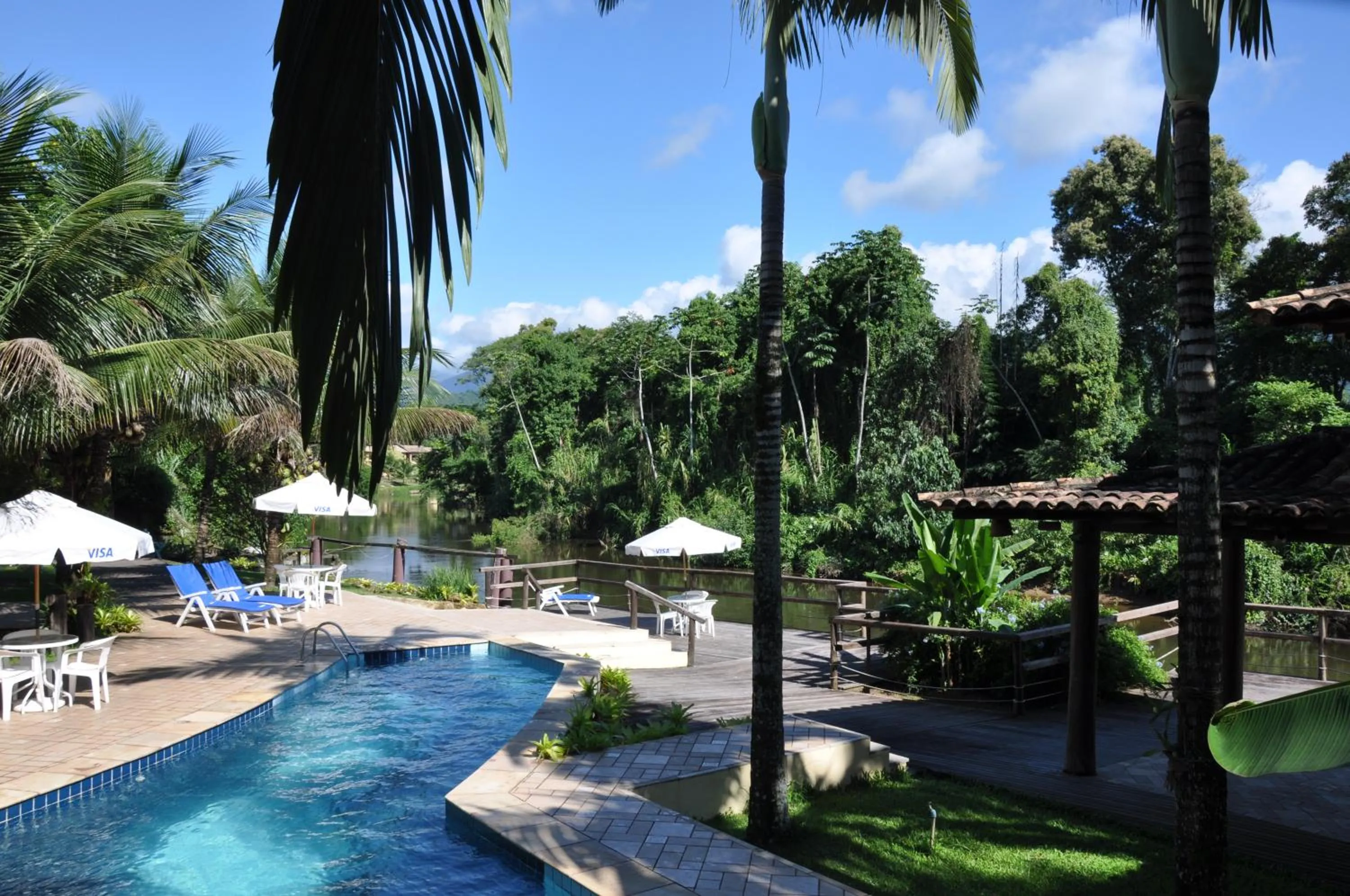Pool view in Pousada Águas de Parati