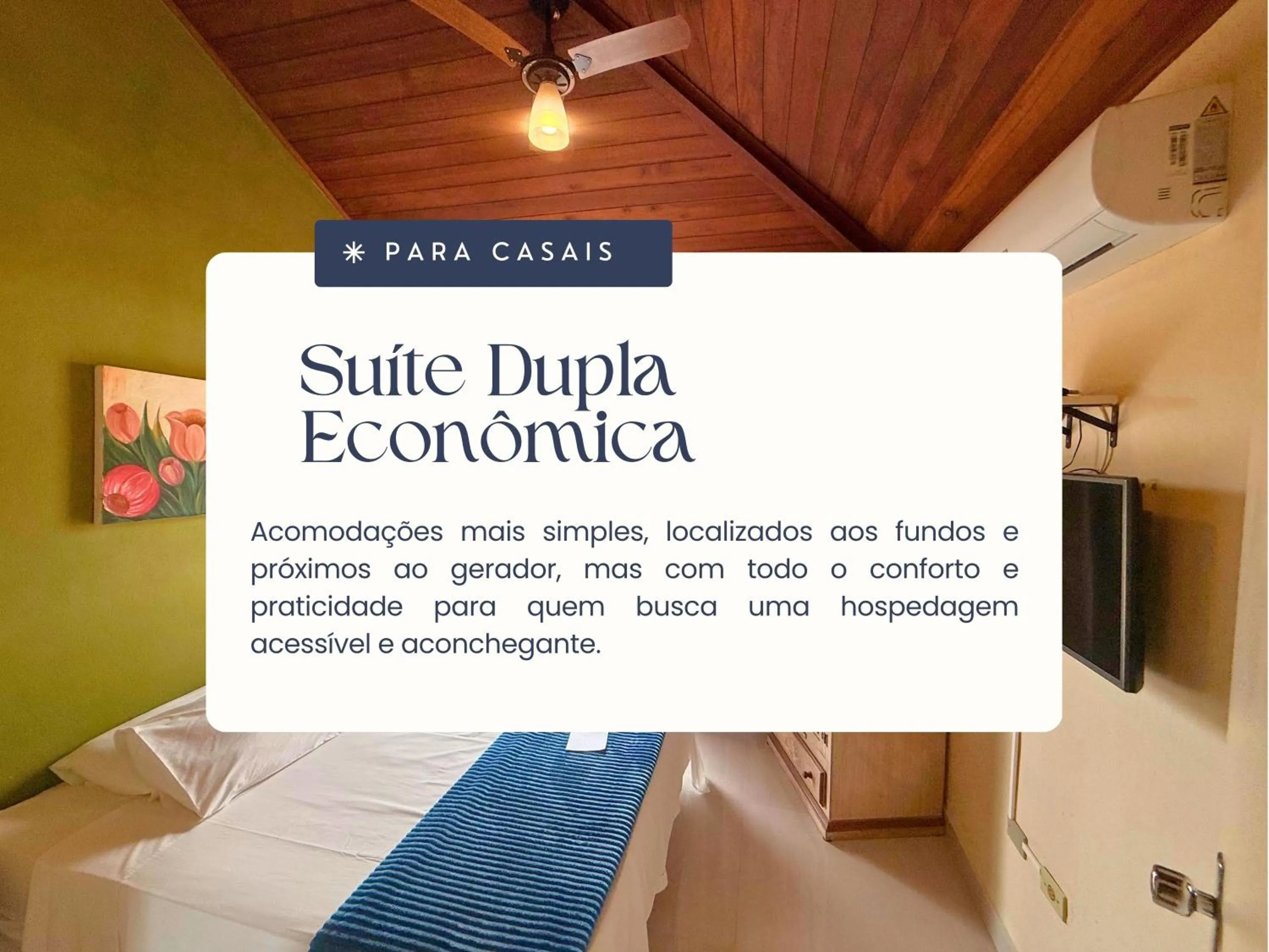 Bed in Pousada Larissa - com Gerador de Energia