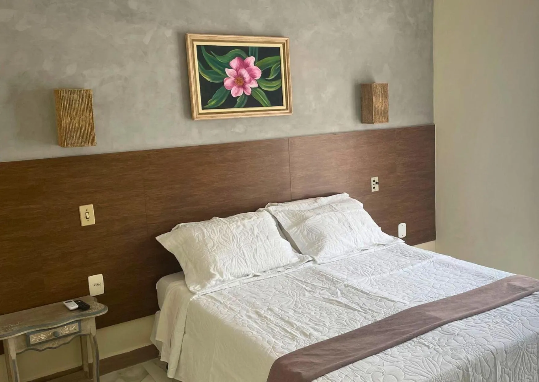 Bed in Pousada Larissa - com Gerador de Energia